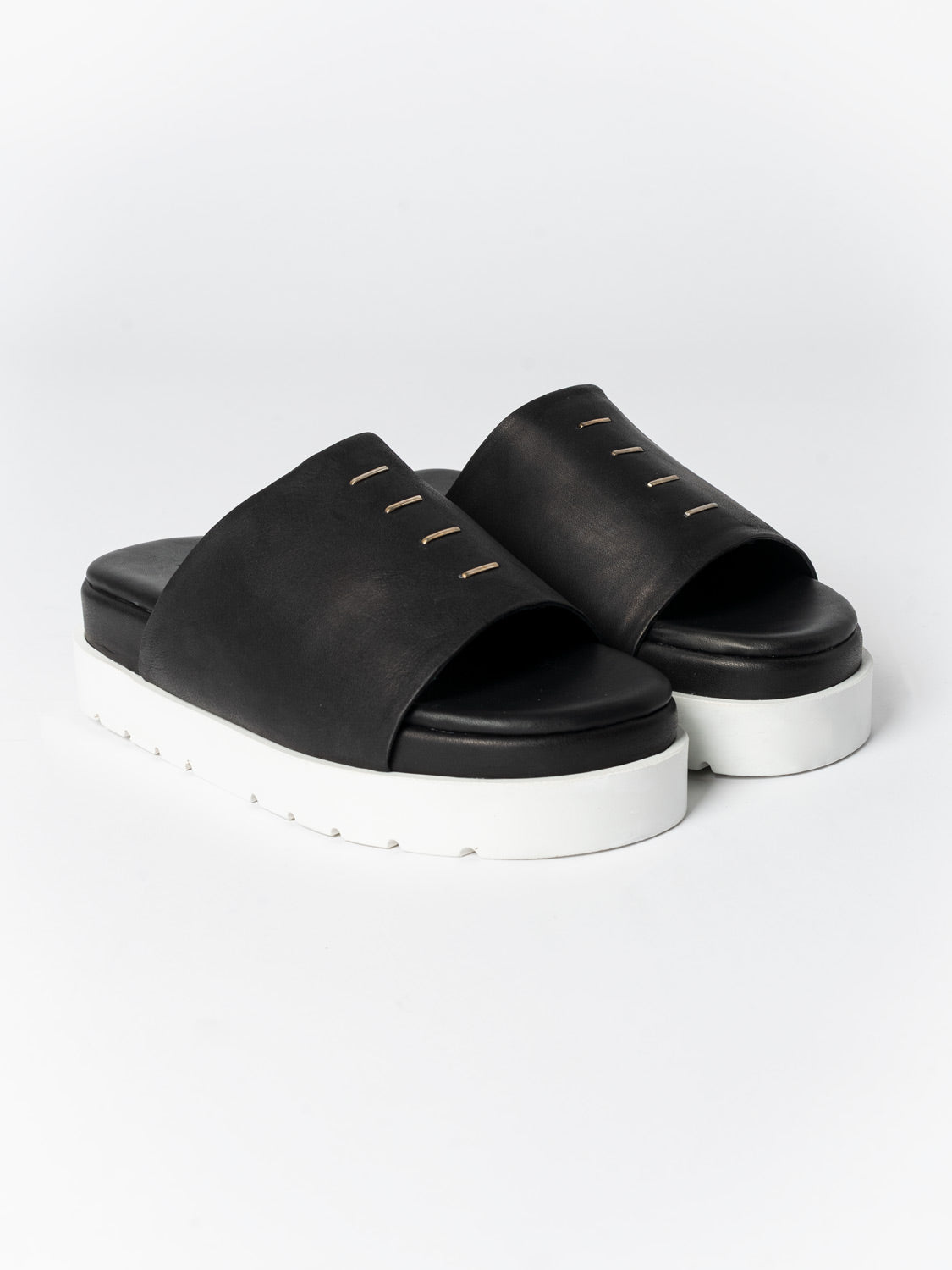 Leather Slide Sandals