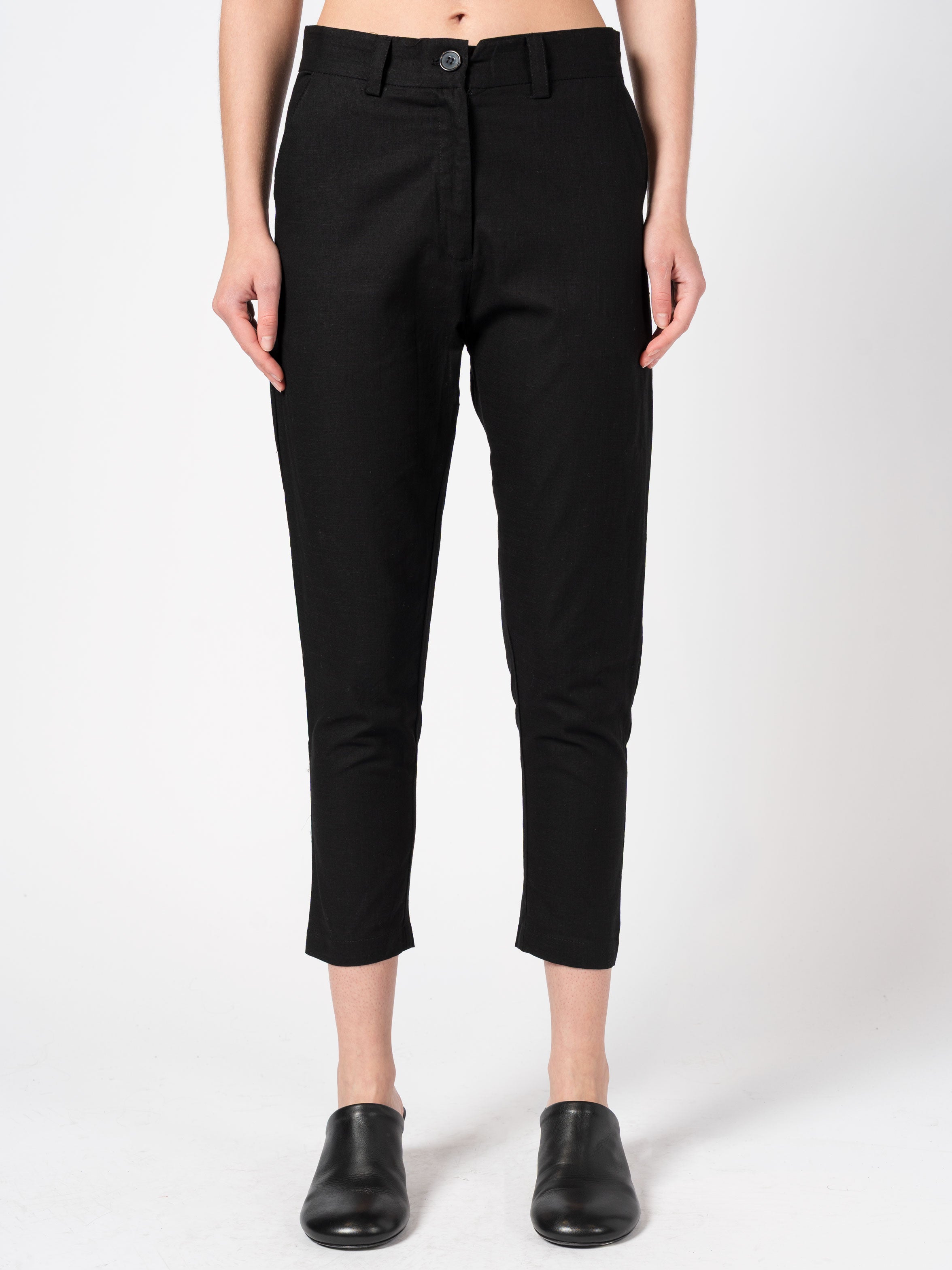 Linen Cropped Pants