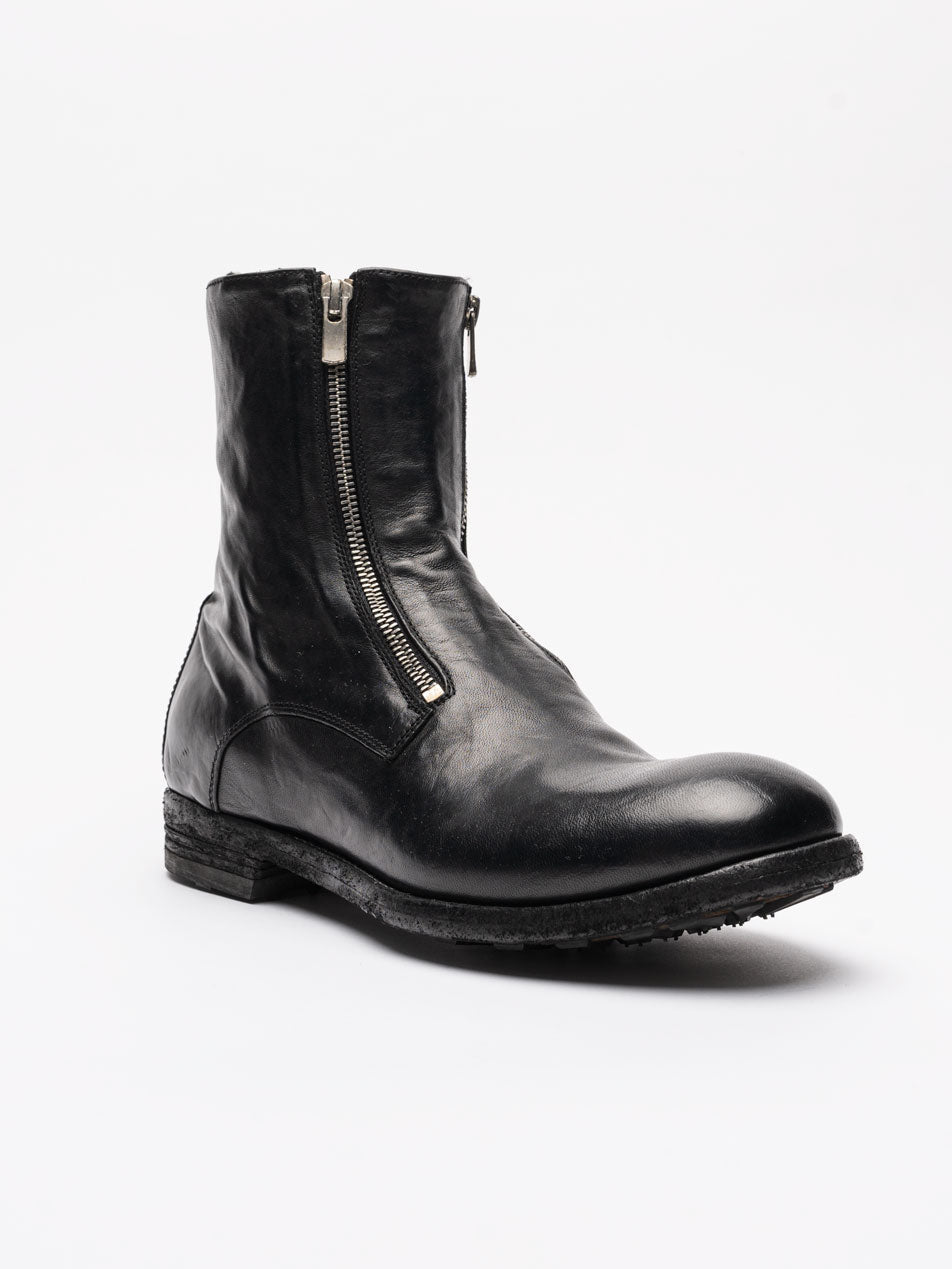 Dual zip Leather Boots