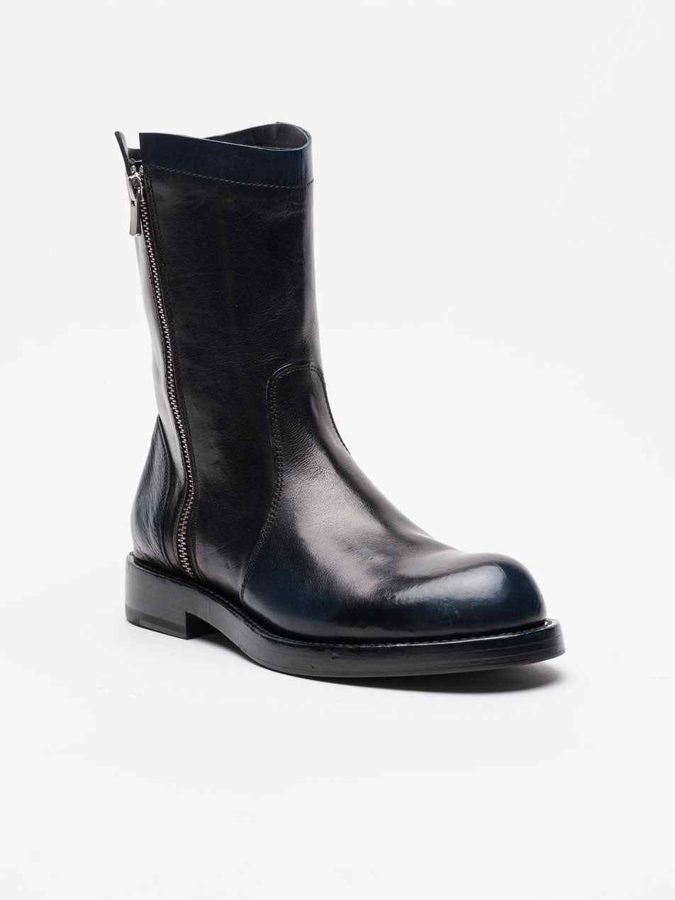 Mid-Calf Leather Boots