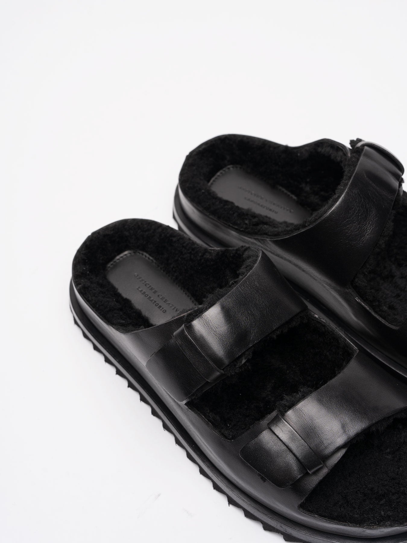 Leather Slide Sandals