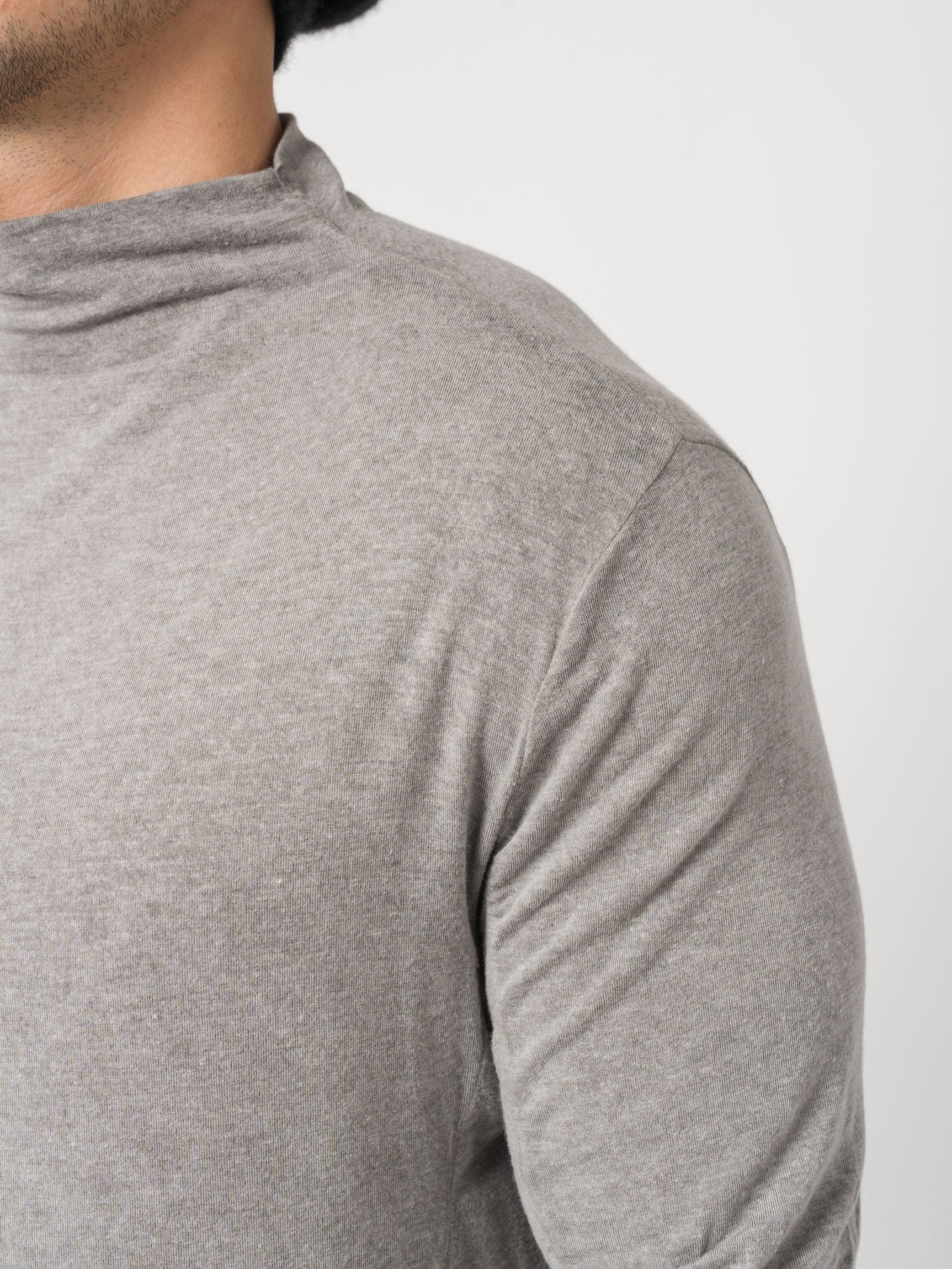 High-Neck Modal-Cashmere Blend T-Shirt