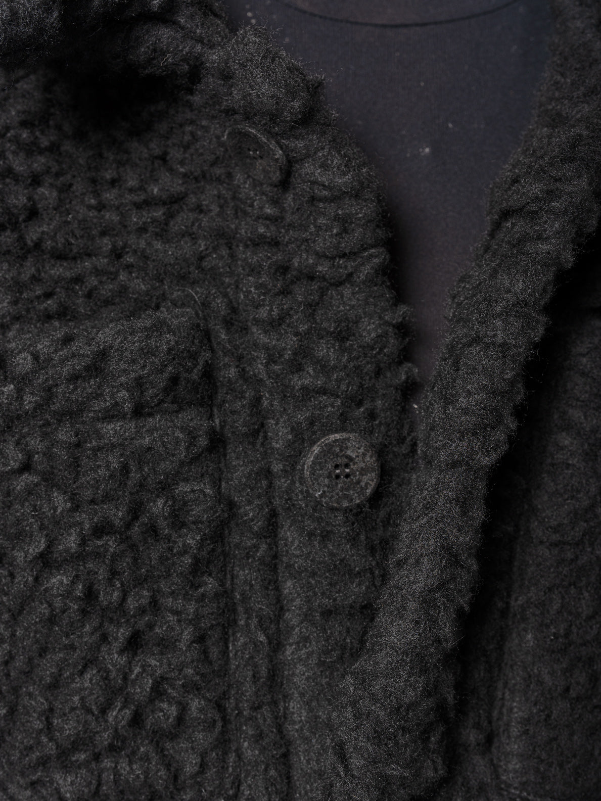 Wool Blend Textured Coat