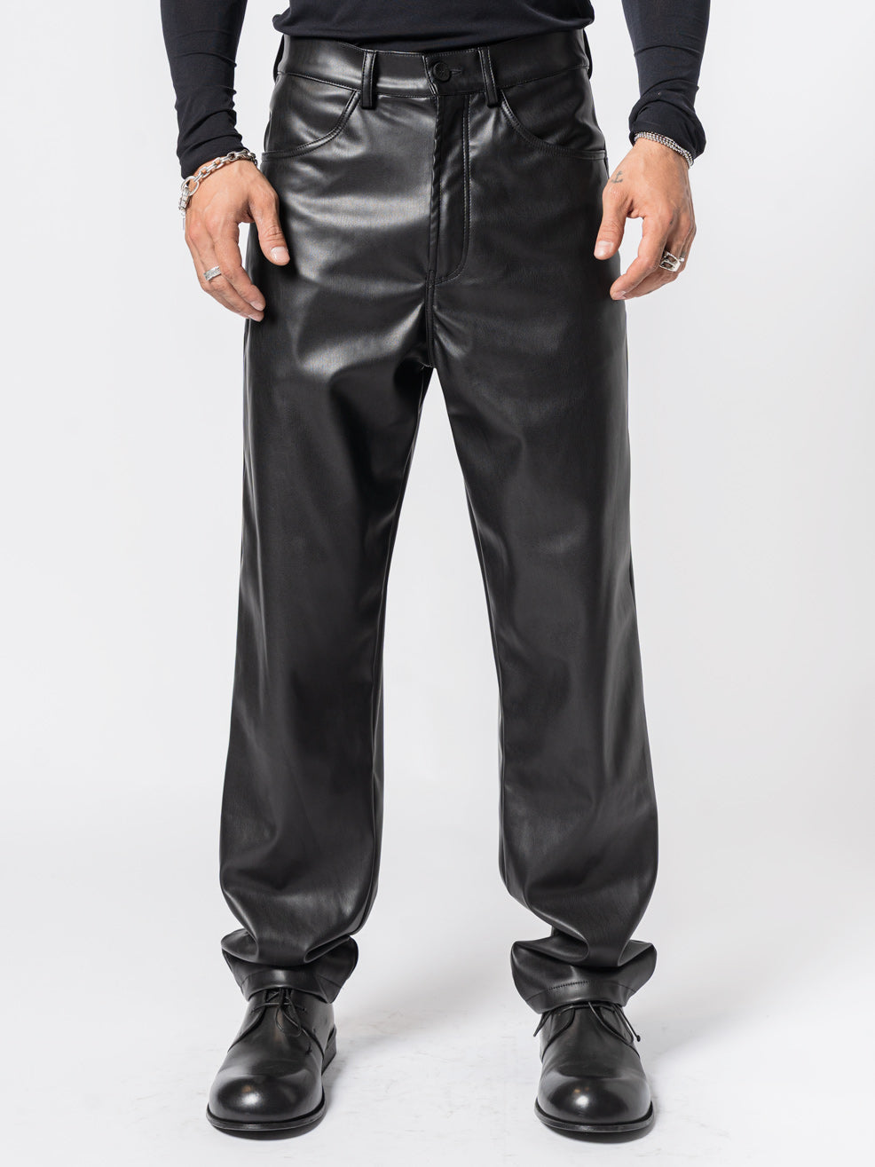 Faux Leather Trousers