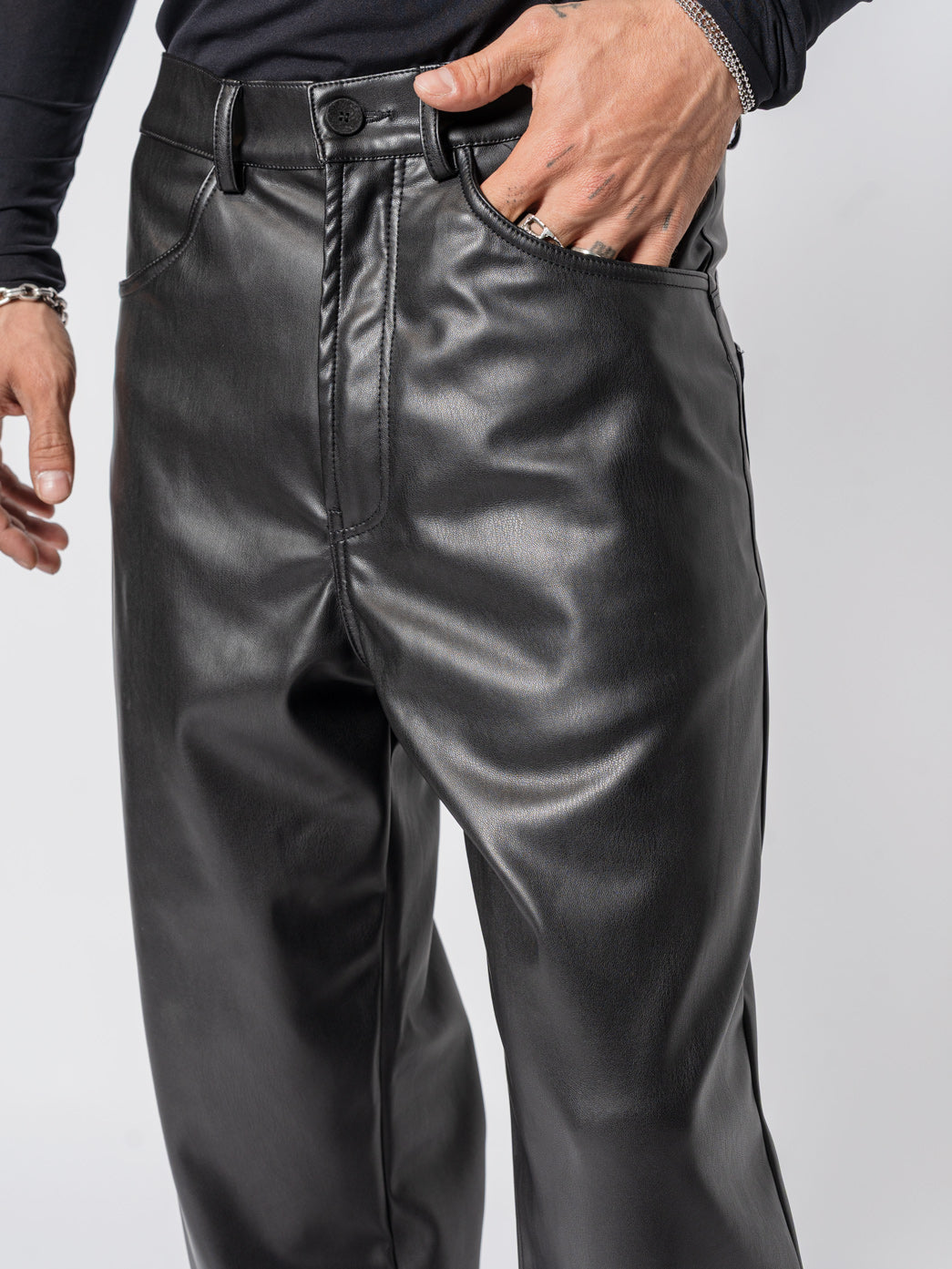 Faux Leather Trousers