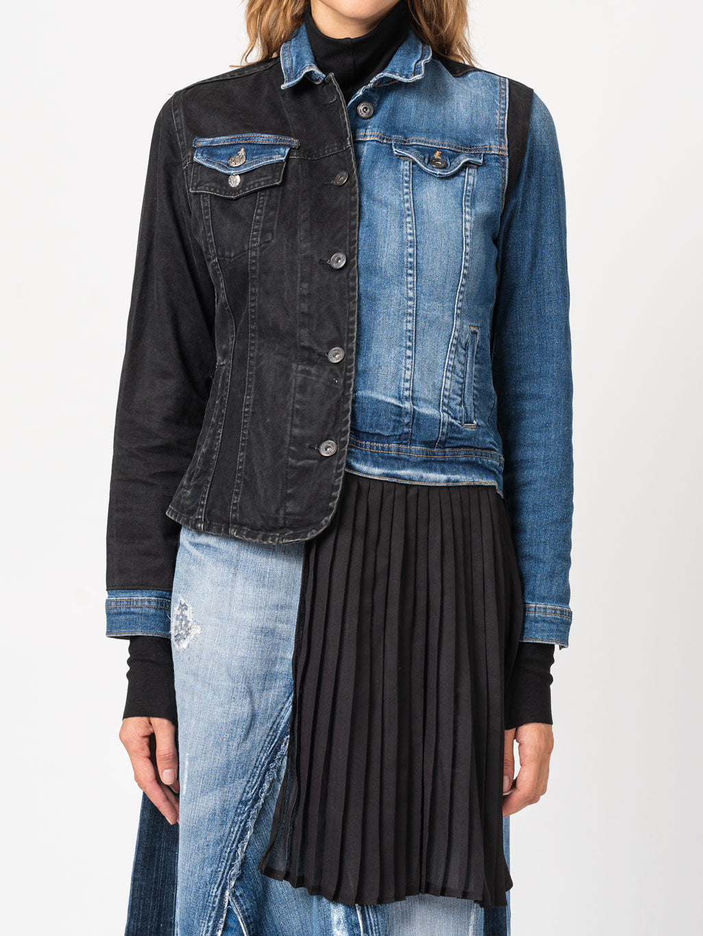 Two-Tone Denim Jacket