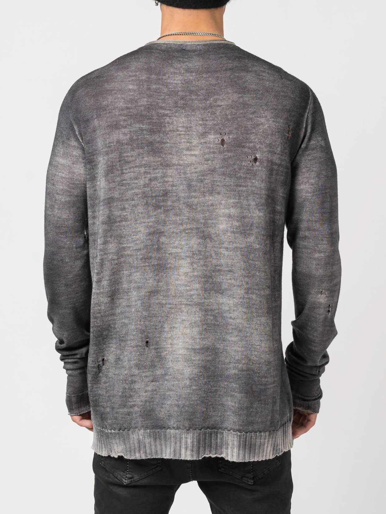 Destroyed Thin Wool Sweater