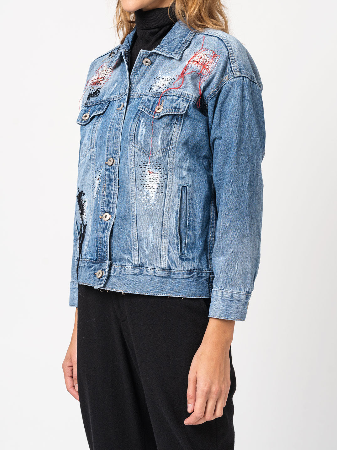 Distressed Denim Jacket