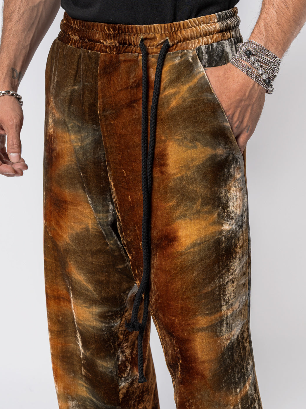 Velvet Drawstring Trousers