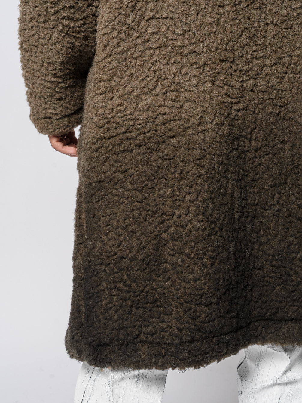 Hooded Bouclé Long Coat