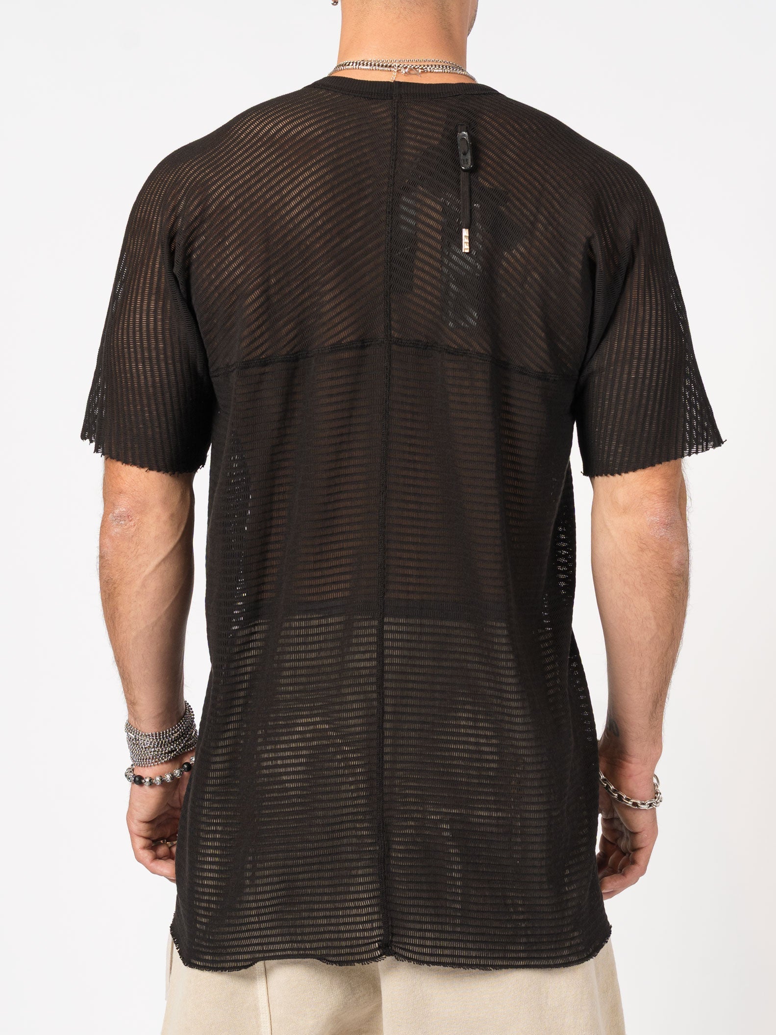 Sheer Knit T-Shirt in Cashmere Blend