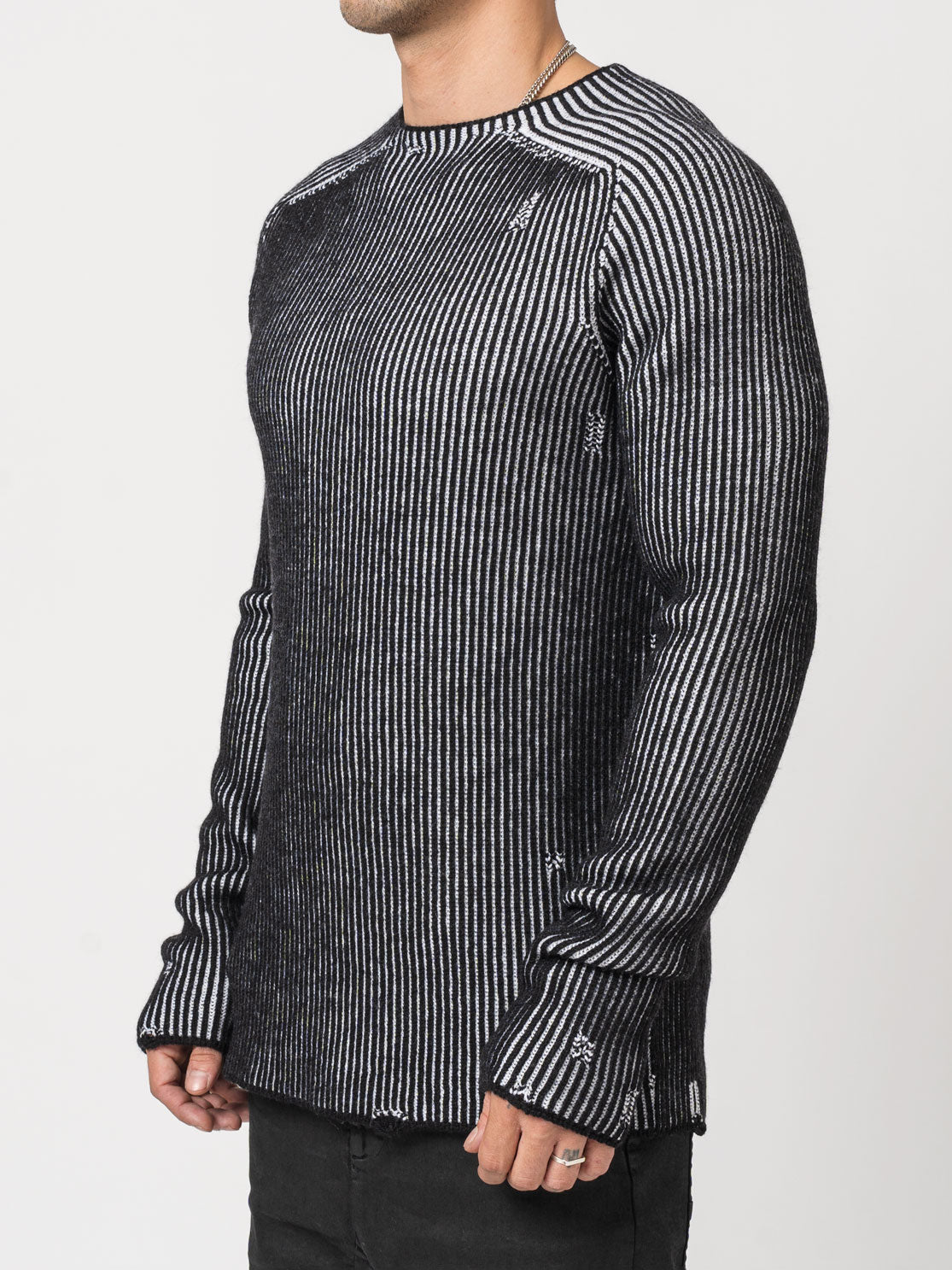 Heavy Wool Striped Sweater