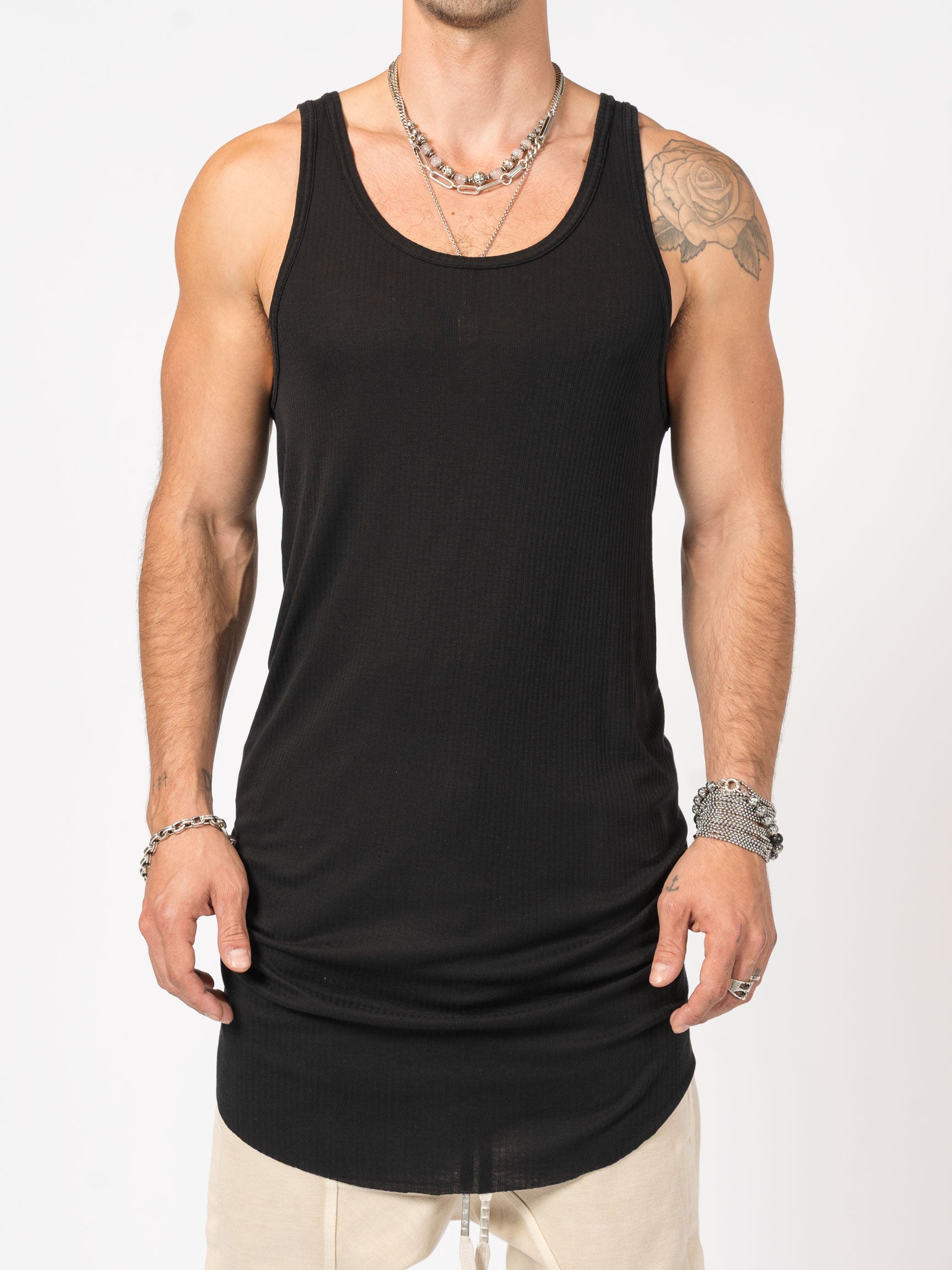 Stretch Rib Tank Top