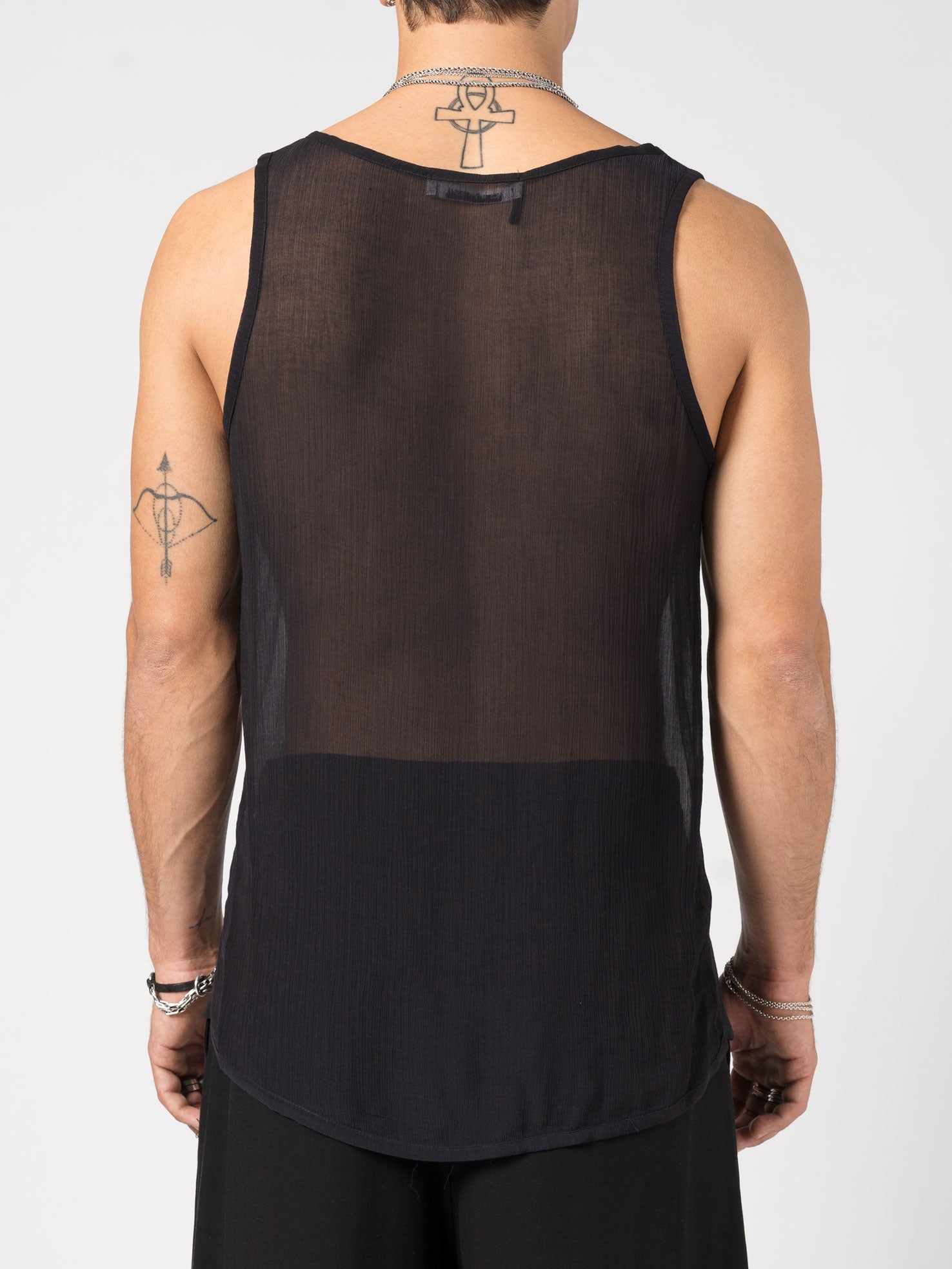 Sheer Textured Tank Top