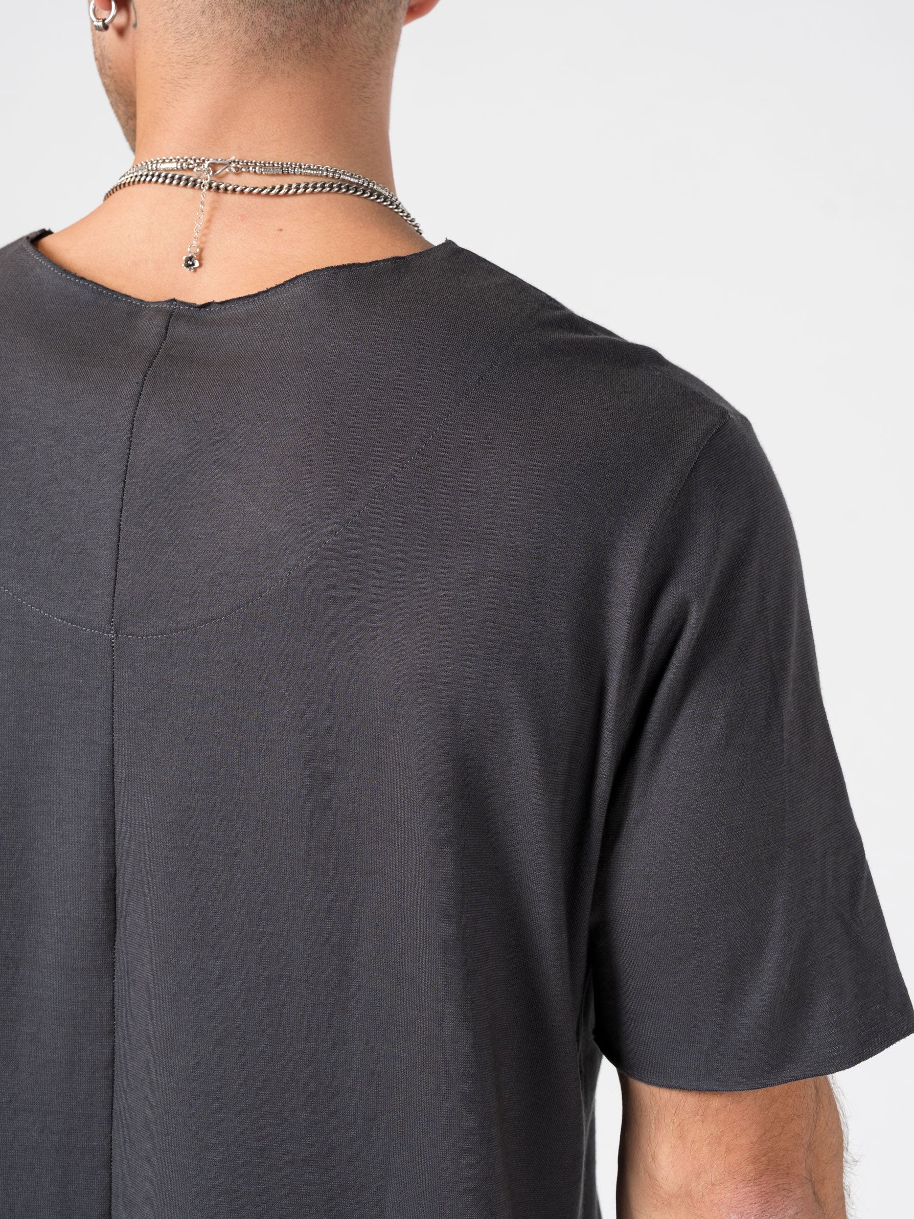 T-Shirt with Cut Neckline