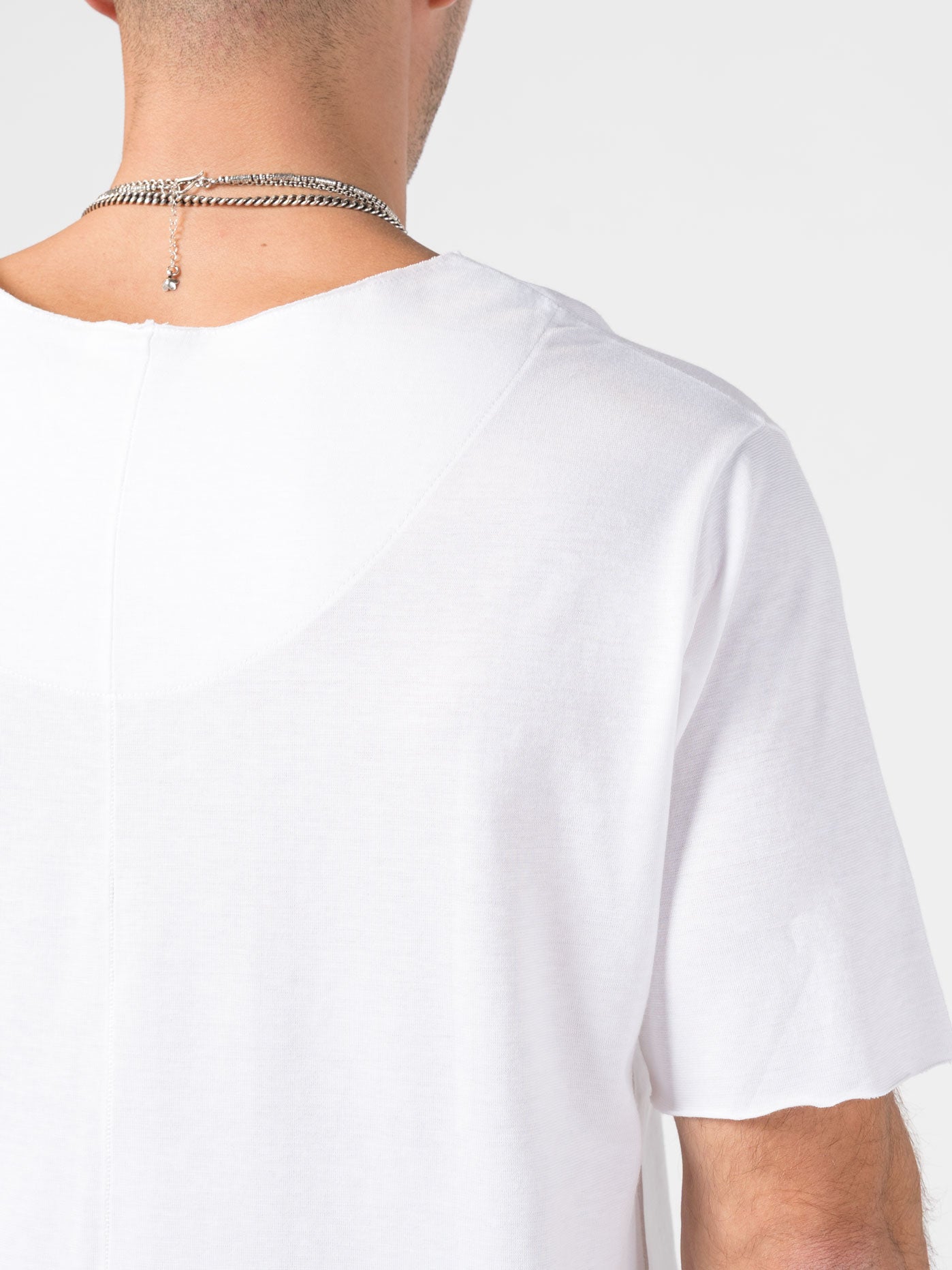 T-Shirt with Cut Neckline