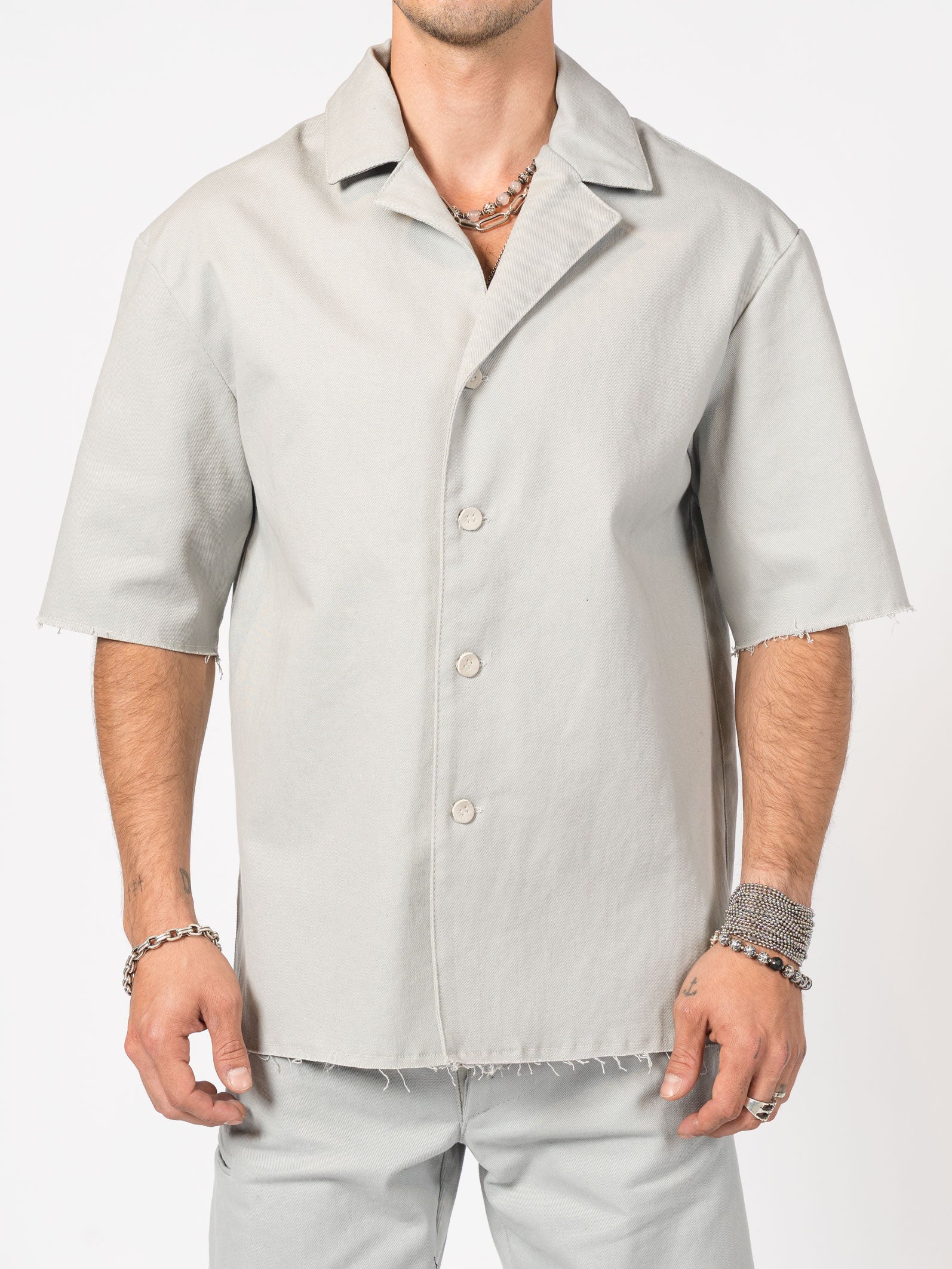 Shirt with Nubuck Accents