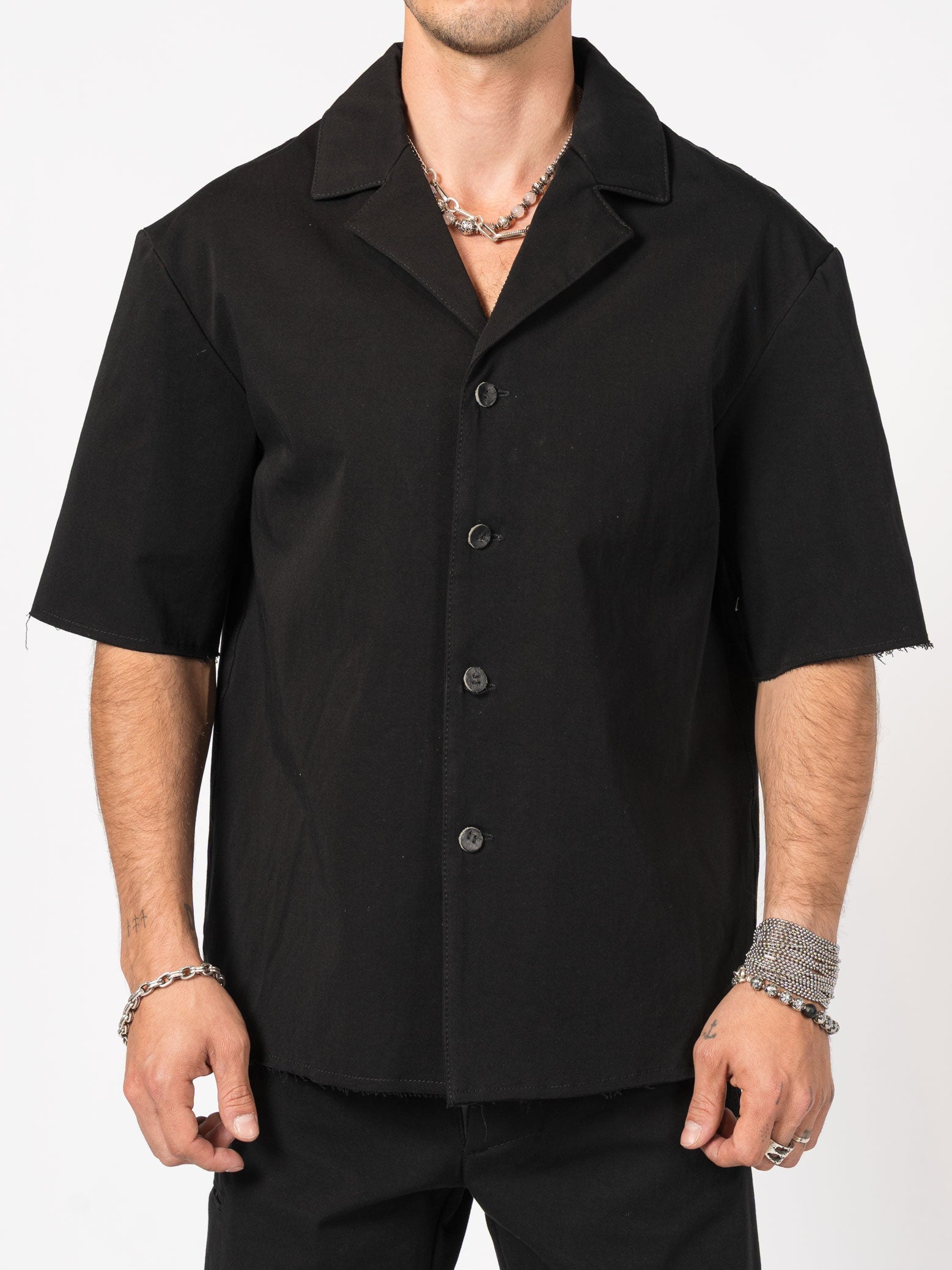 Shirt with Nubuck Accents