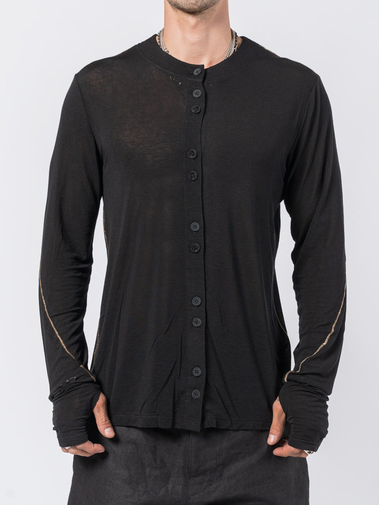 Button-Up Long Sleeve T-Shirt