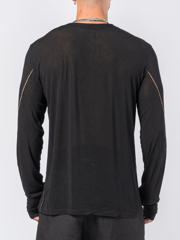 Button-Up Long Sleeve T-Shirt