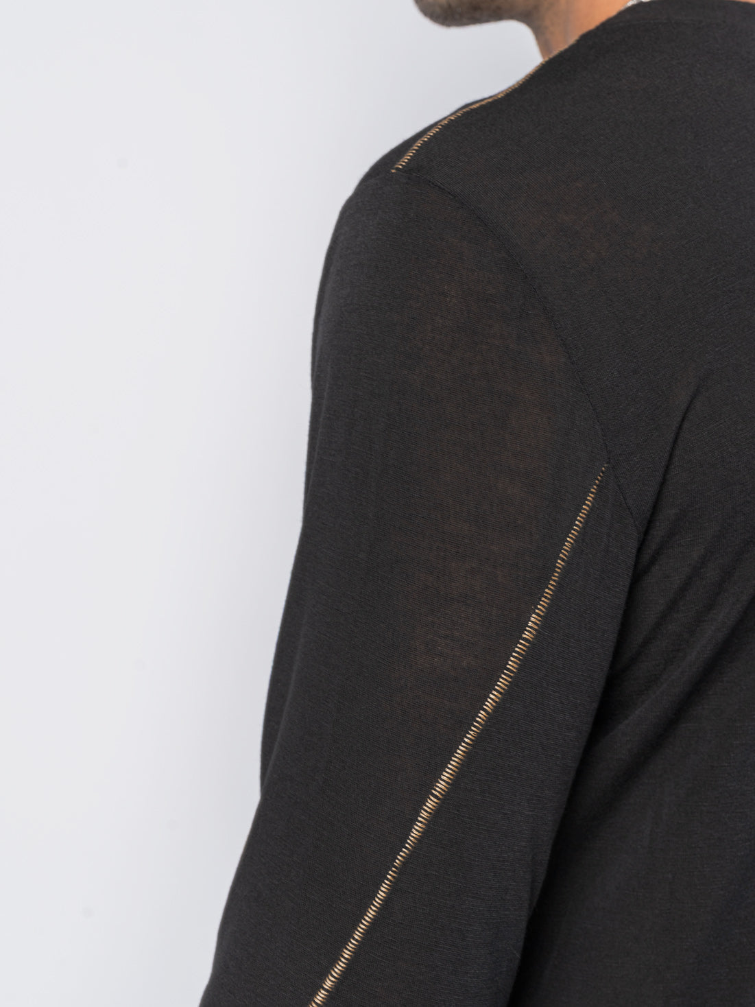 Button-Up Long Sleeve T-Shirt