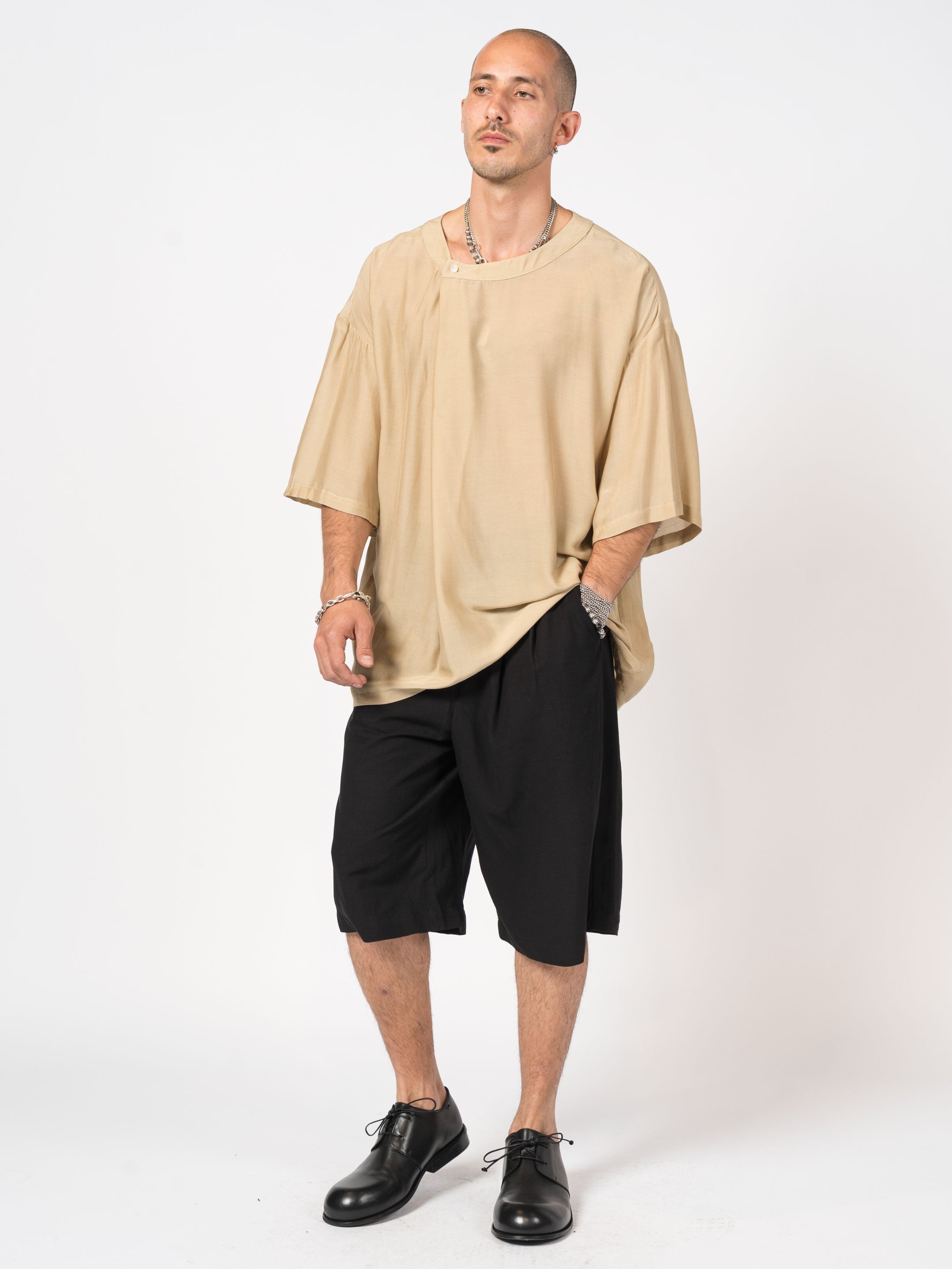 Silk-Blend Overshirt