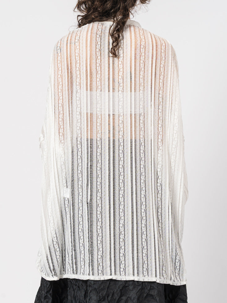 Lace Button-Up Shirt