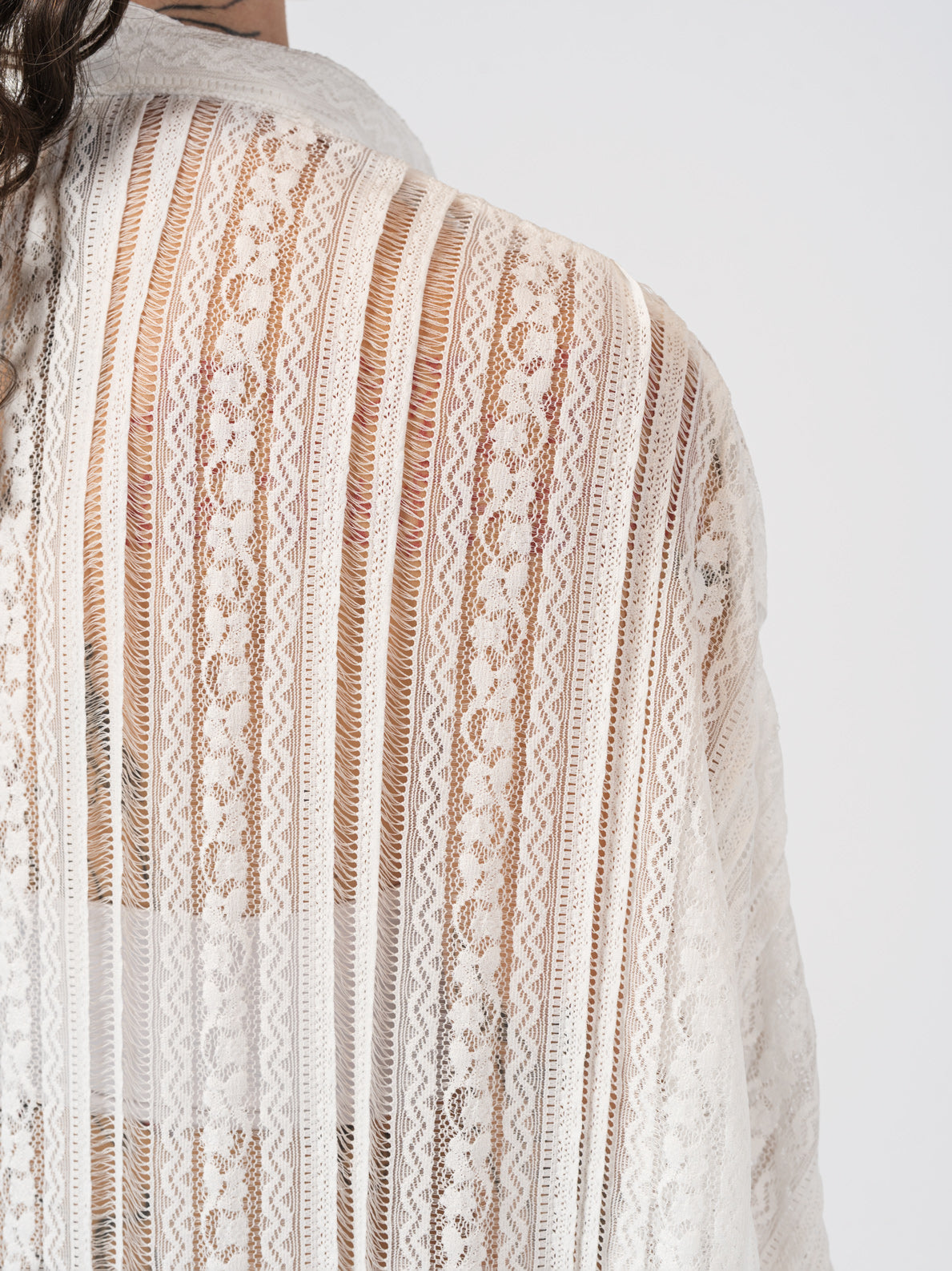 Lace Button-Up Shirt