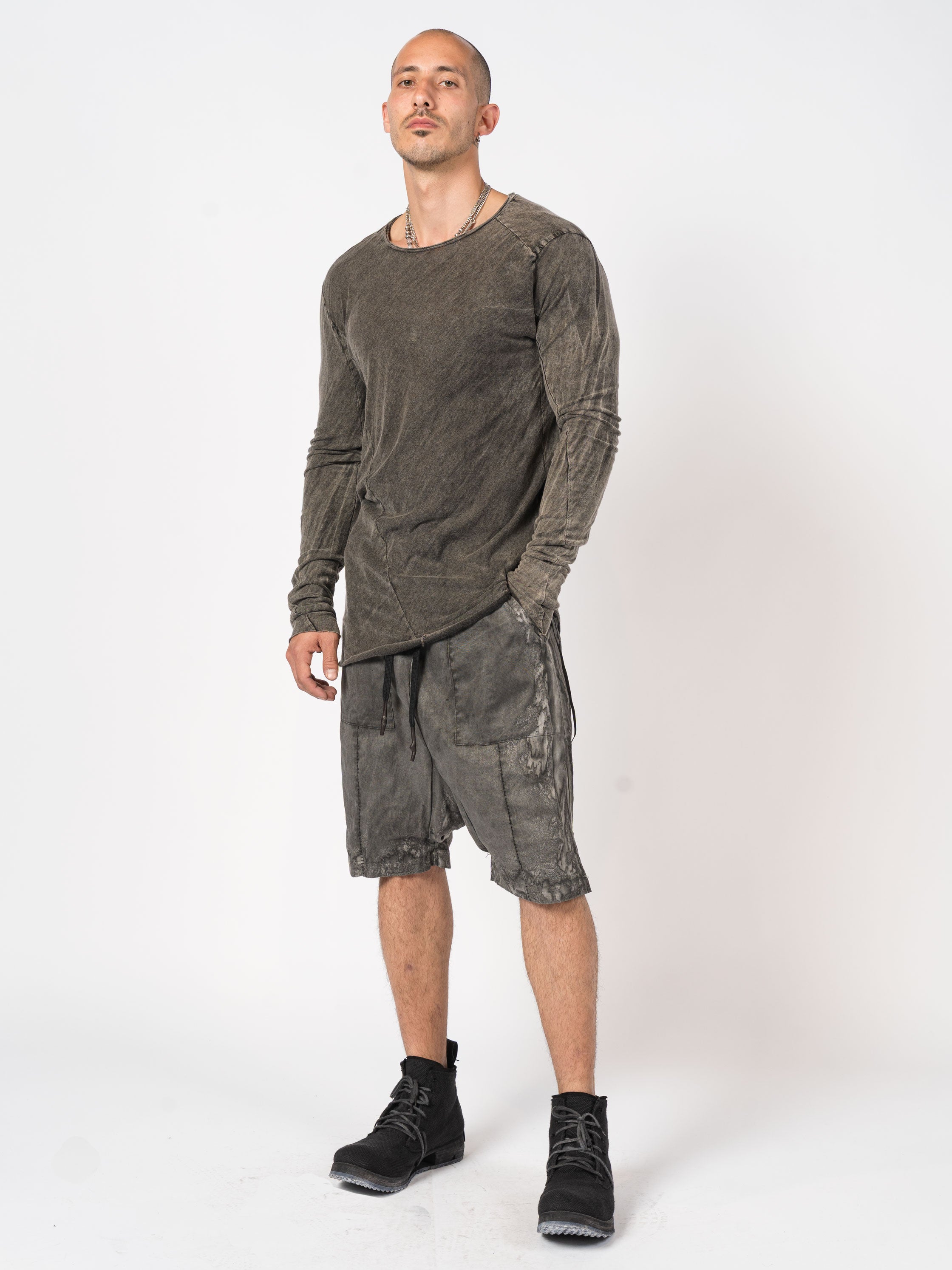 Raw Seam Long Sleeve T-Shirt