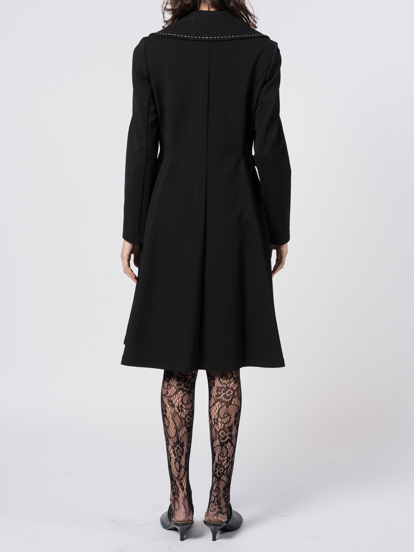 Tailored Double-Breasted Long Coat