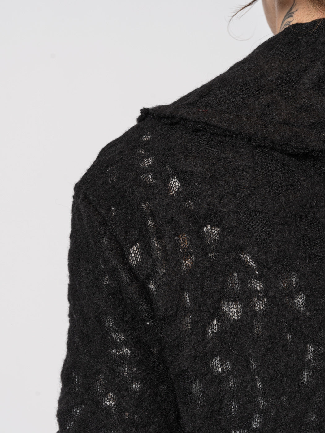 Long Textured Wool Coat