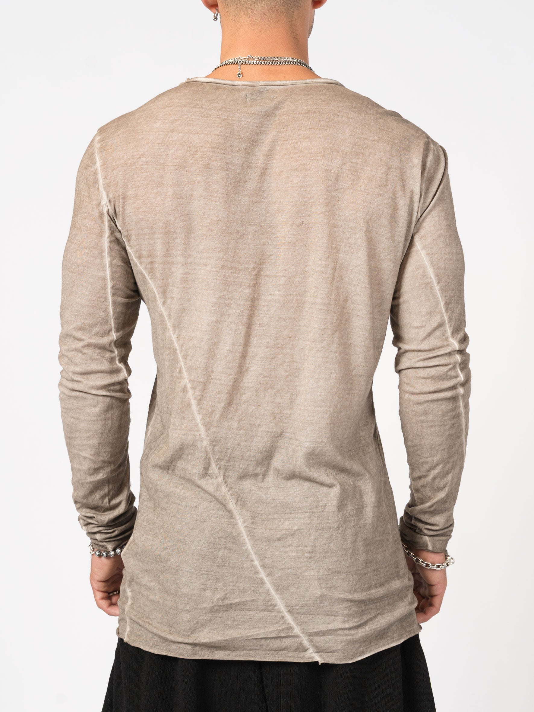 Raw Seam Long Sleeve T-Shirt