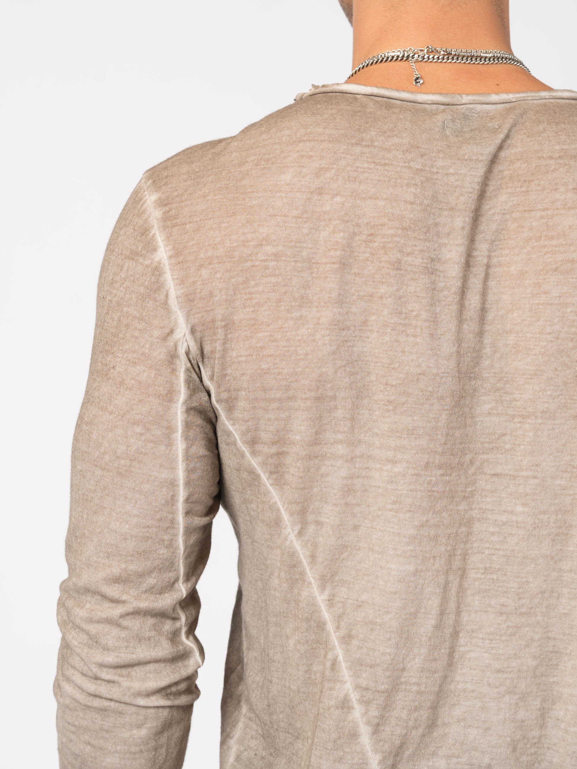 Raw Seam Long Sleeve T-Shirt