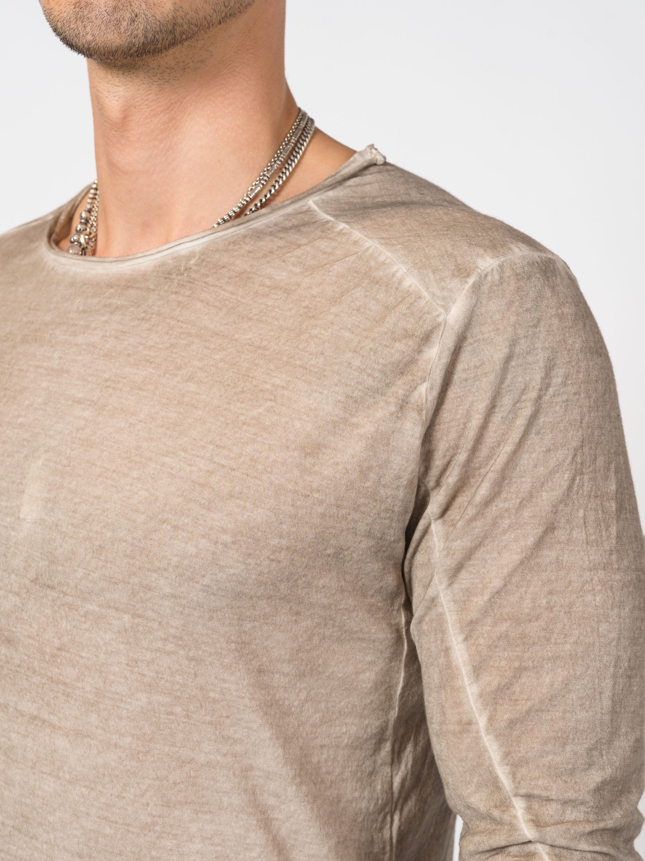 Raw Seam Long Sleeve T-Shirt
