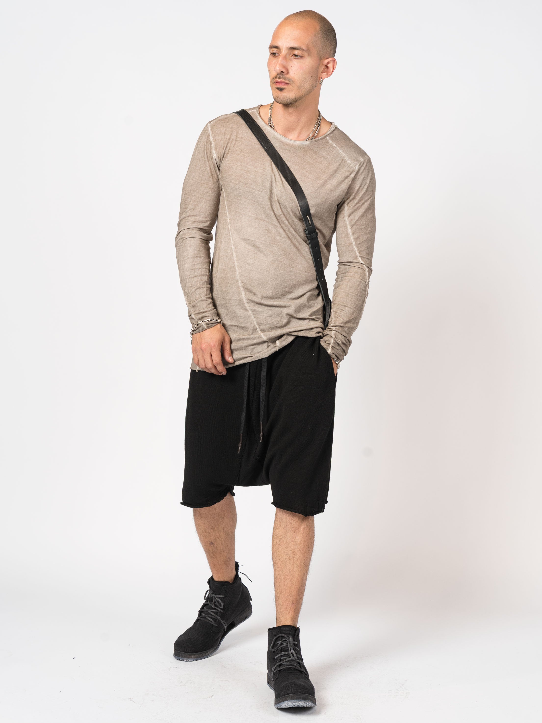 Raw Seam Long Sleeve T-Shirt
