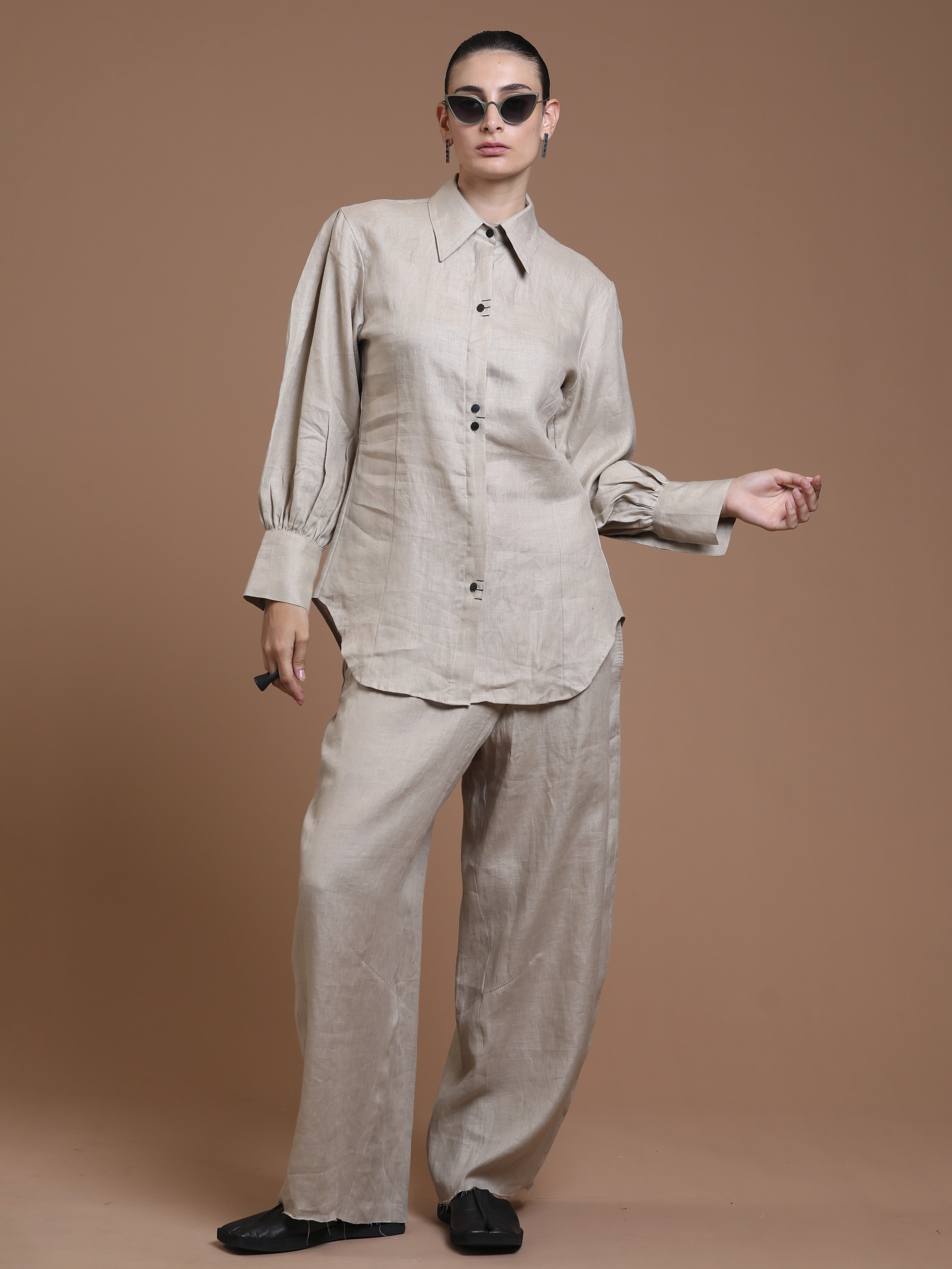 Linen Button-Up Shirt