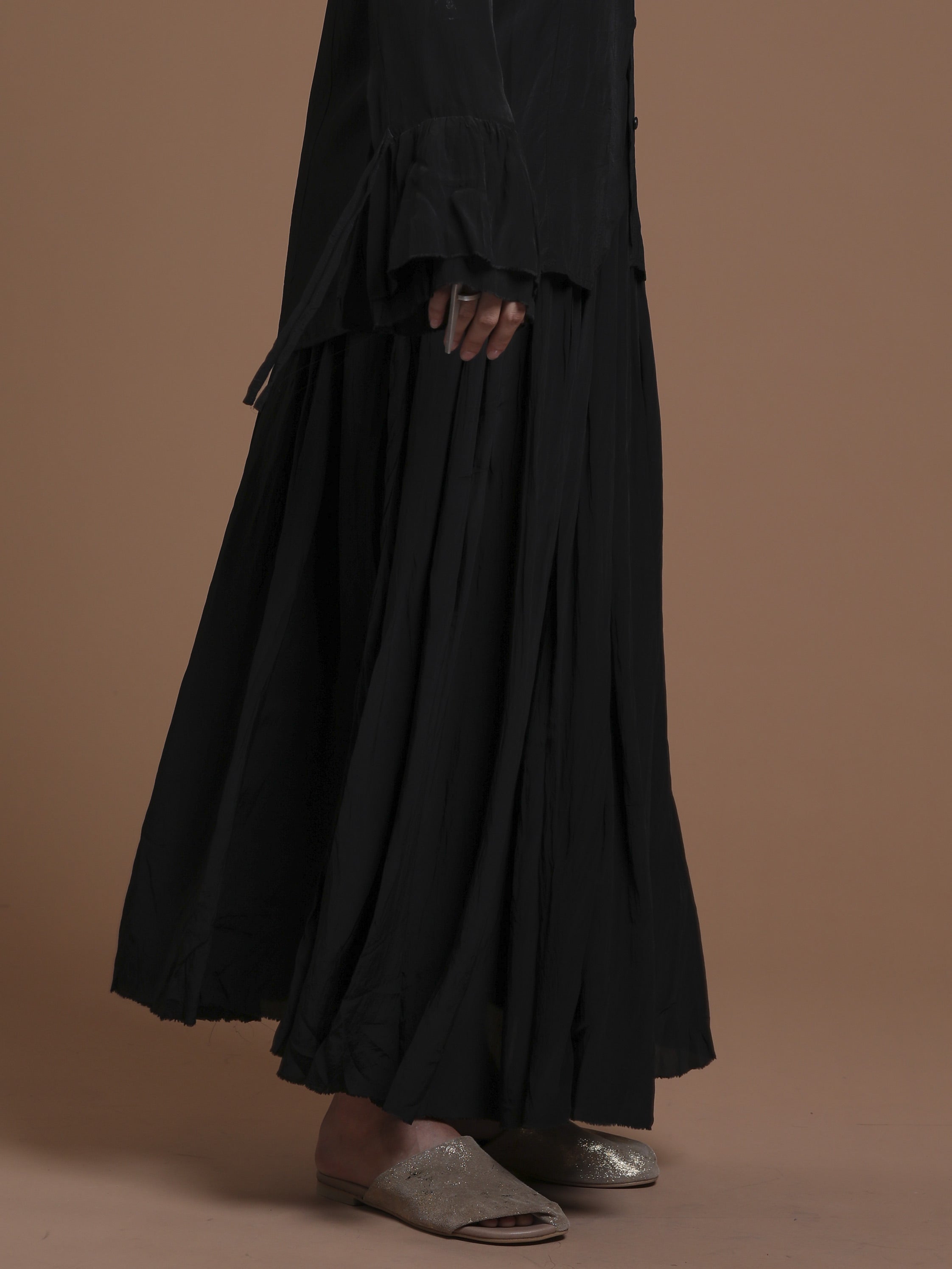 Gathered Viscose Maxi Skirt - INN7