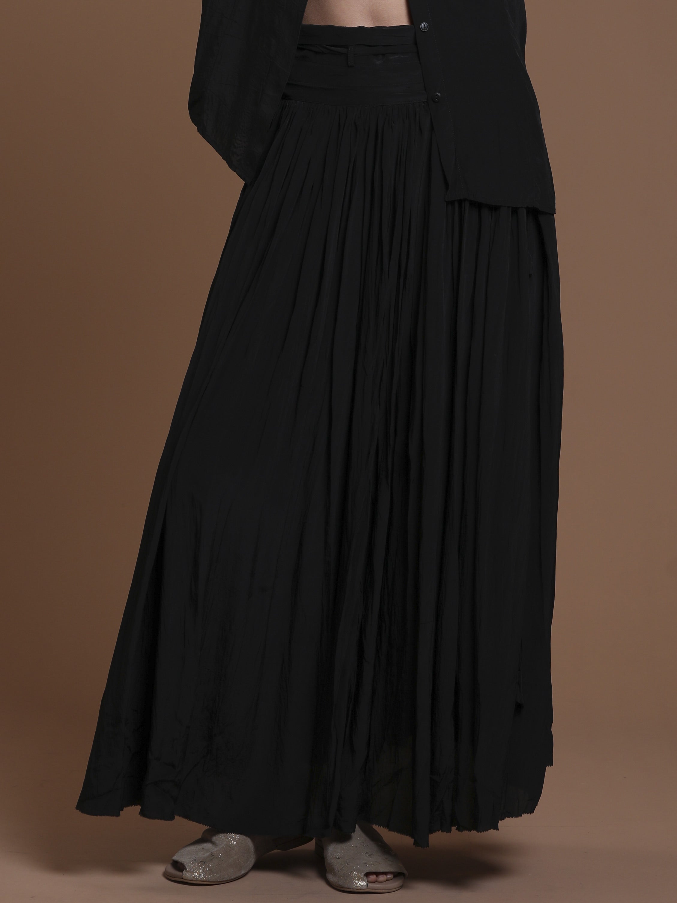 Gathered Viscose Maxi Skirt - INN7