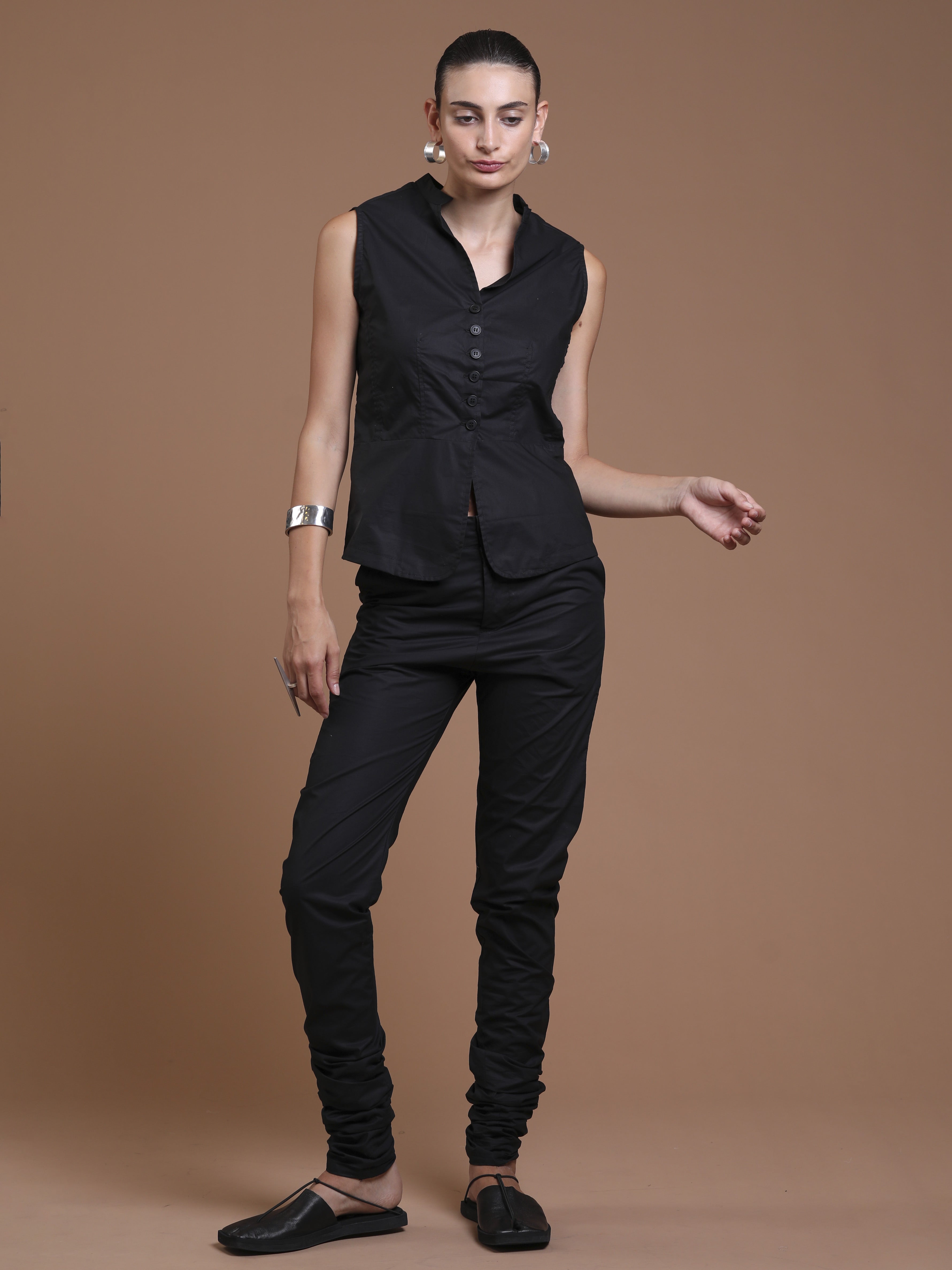 Fitted Japanese Poplin Vest - INN7