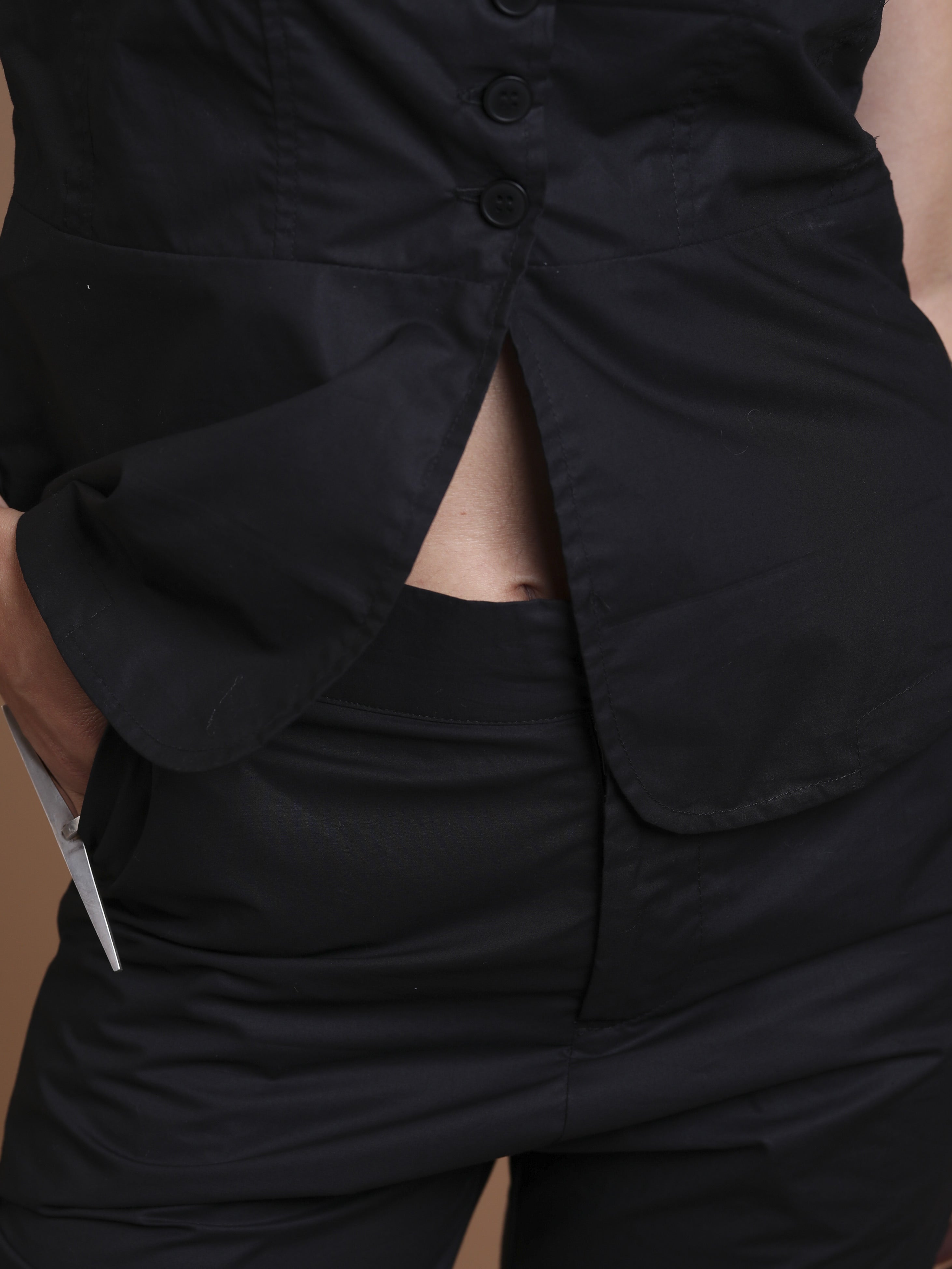 Fitted Japanese Poplin Vest - INN7