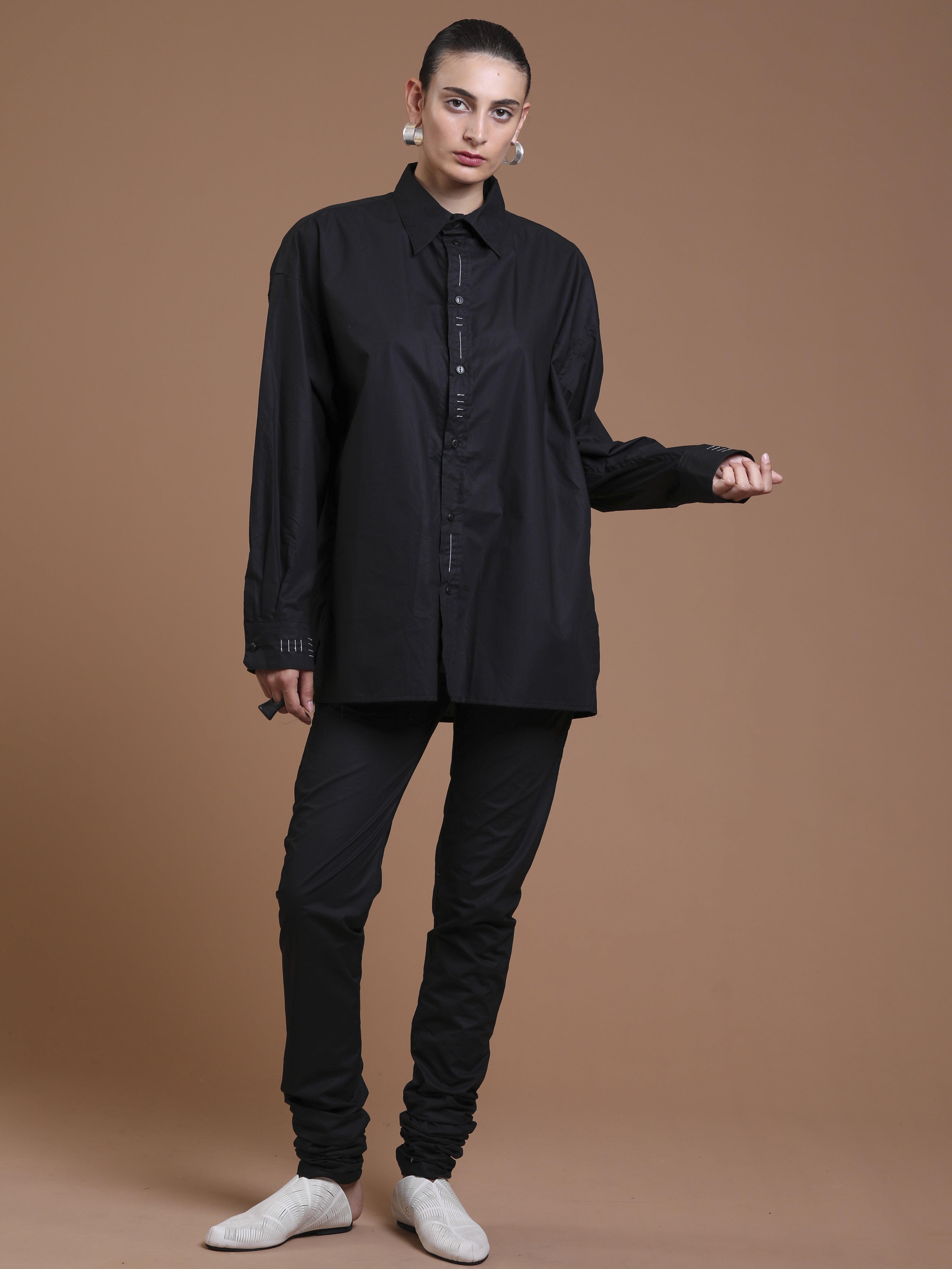 Oversized Shirt with Stitch Detail - INN7