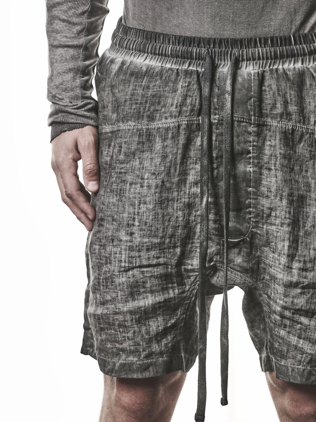 Drop Crotch Linen Shorts - INN7
