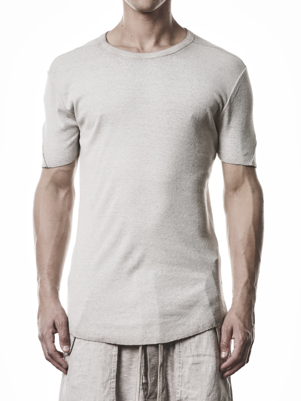 Raw Edge Rib T-Shirt - INN7