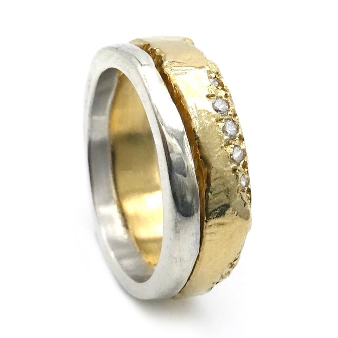 REVERSE BOND STONES RING — Enri Mars