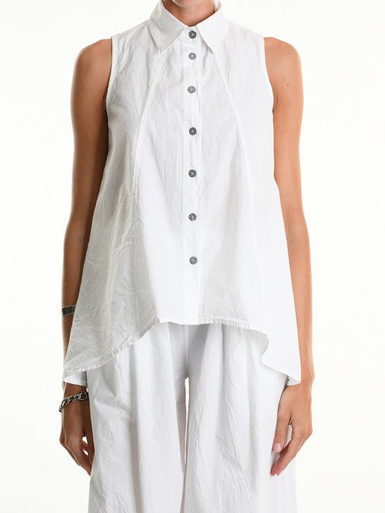 Asymmetrical Crumpled Shirt - by LA HAINE INSIDE US