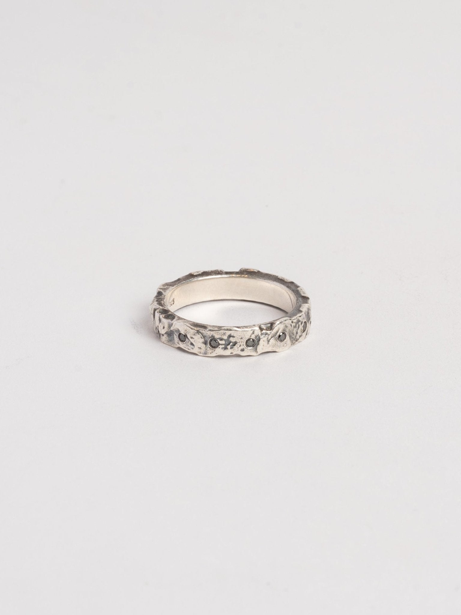 Band Ring with Diamond Accents - by AITO