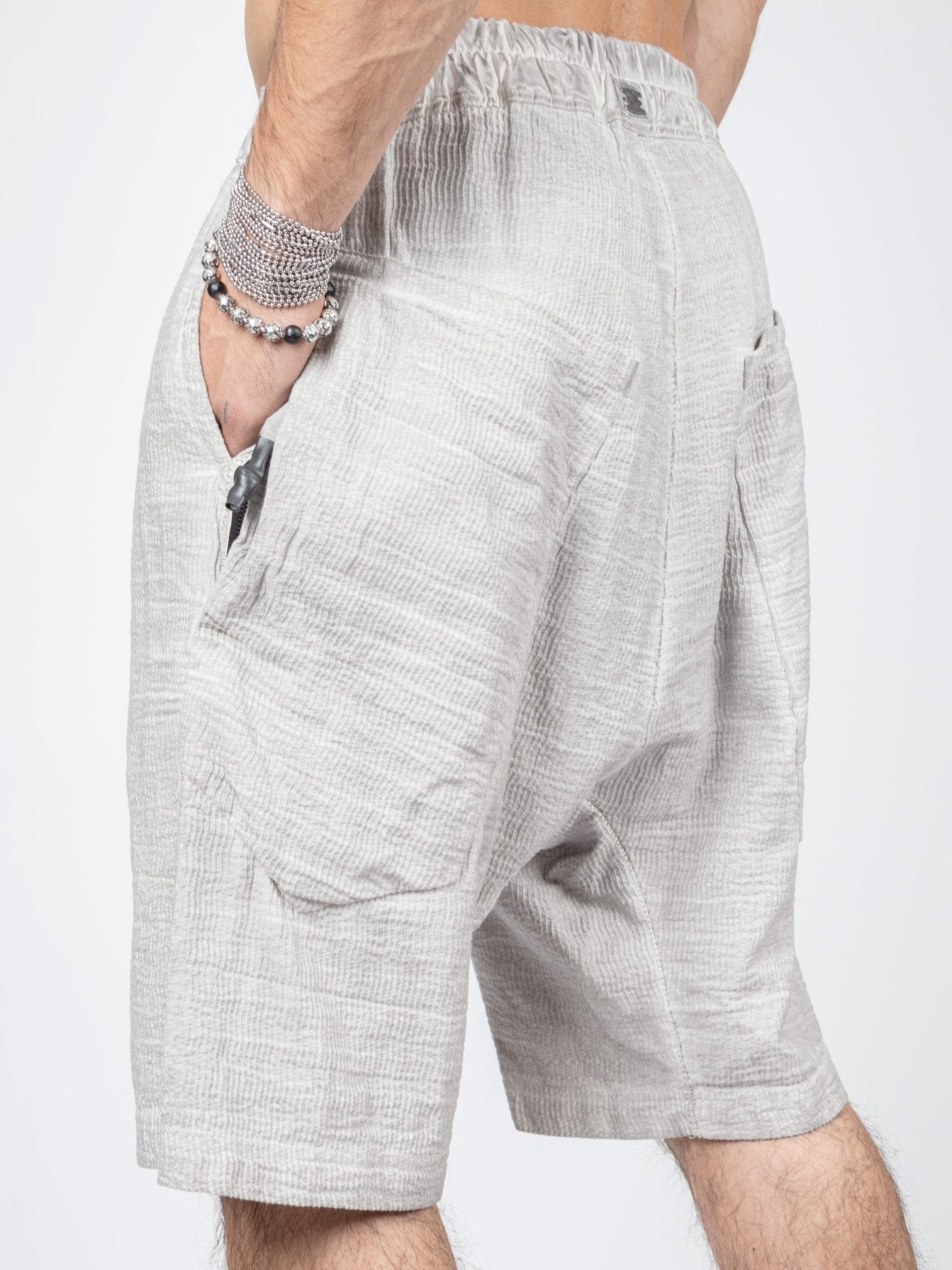 Bigshort Micro Ondes Organic Cotton Shorts — Silver - by Isaac Sellam