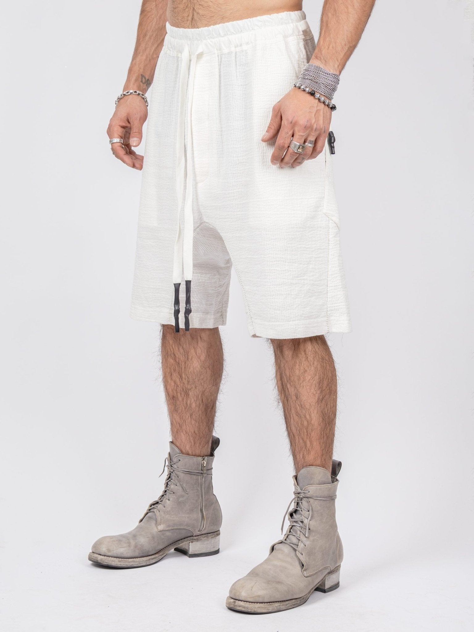 Bigshort Micro Ondes Organic Cotton Shorts — White - by Isaac Sellam