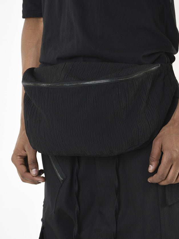 Cotton Crossbody Bag with Leather Strap - by LA HAINE INSIDE US