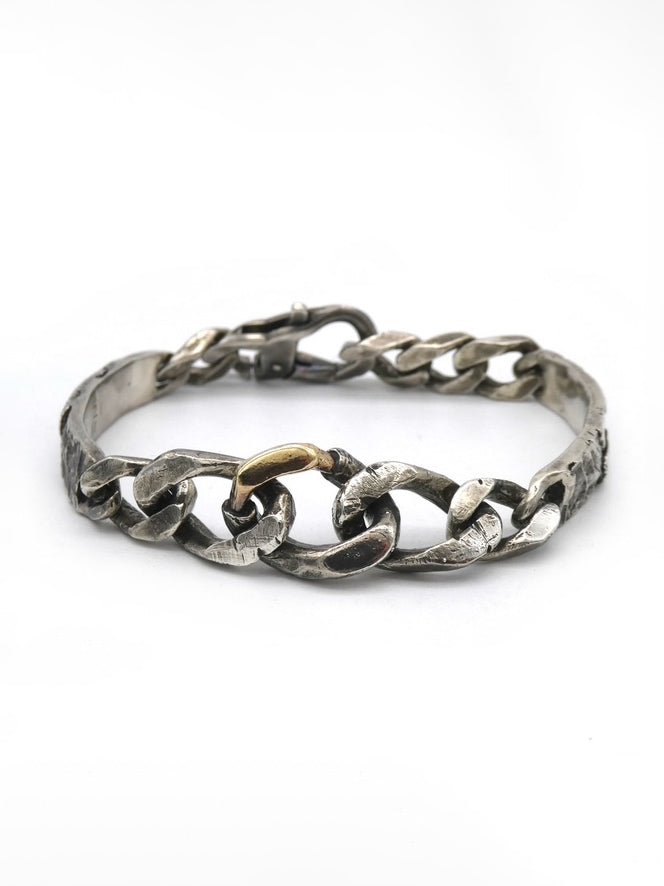 Curb Chain Bracelet with Gold Accent - INN7